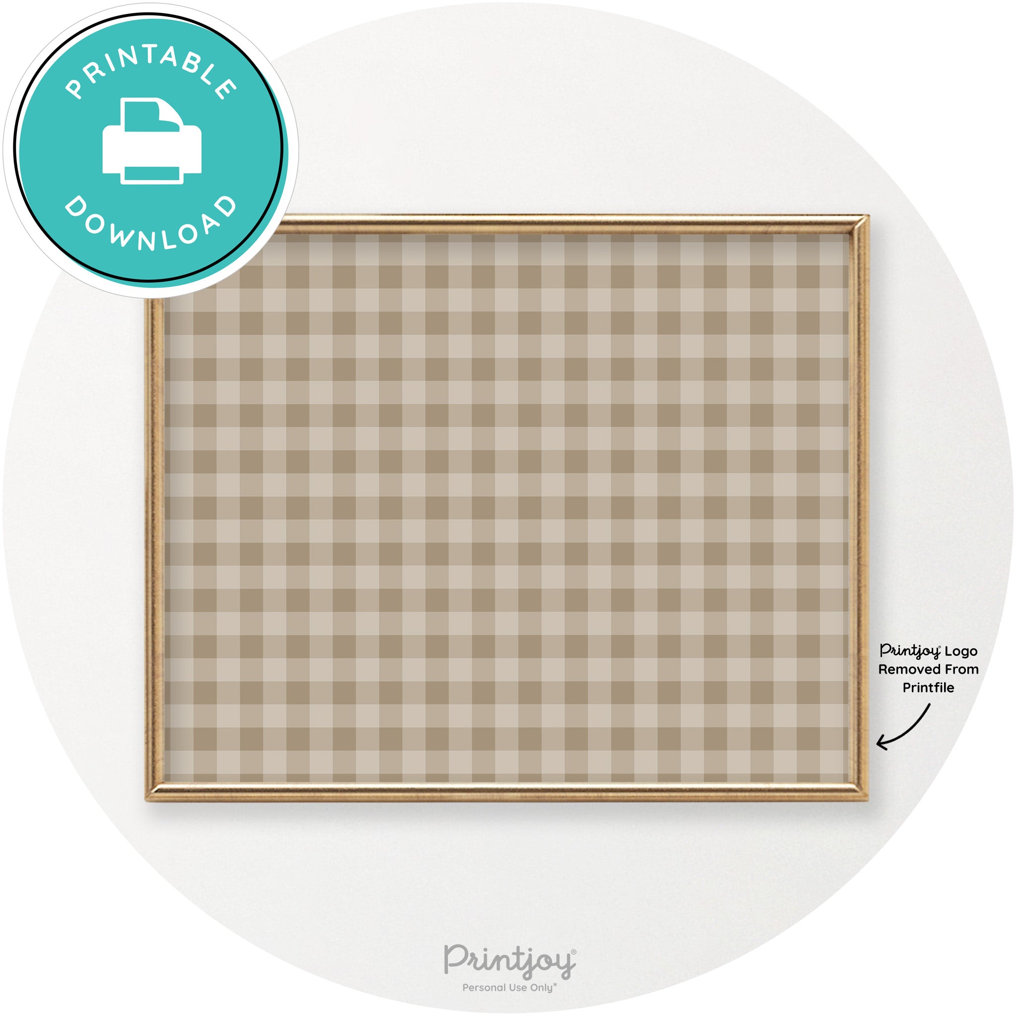 Thanksgiving Plaid Accent Modern Chic Wall Art Decor Free Printable - Printjoy