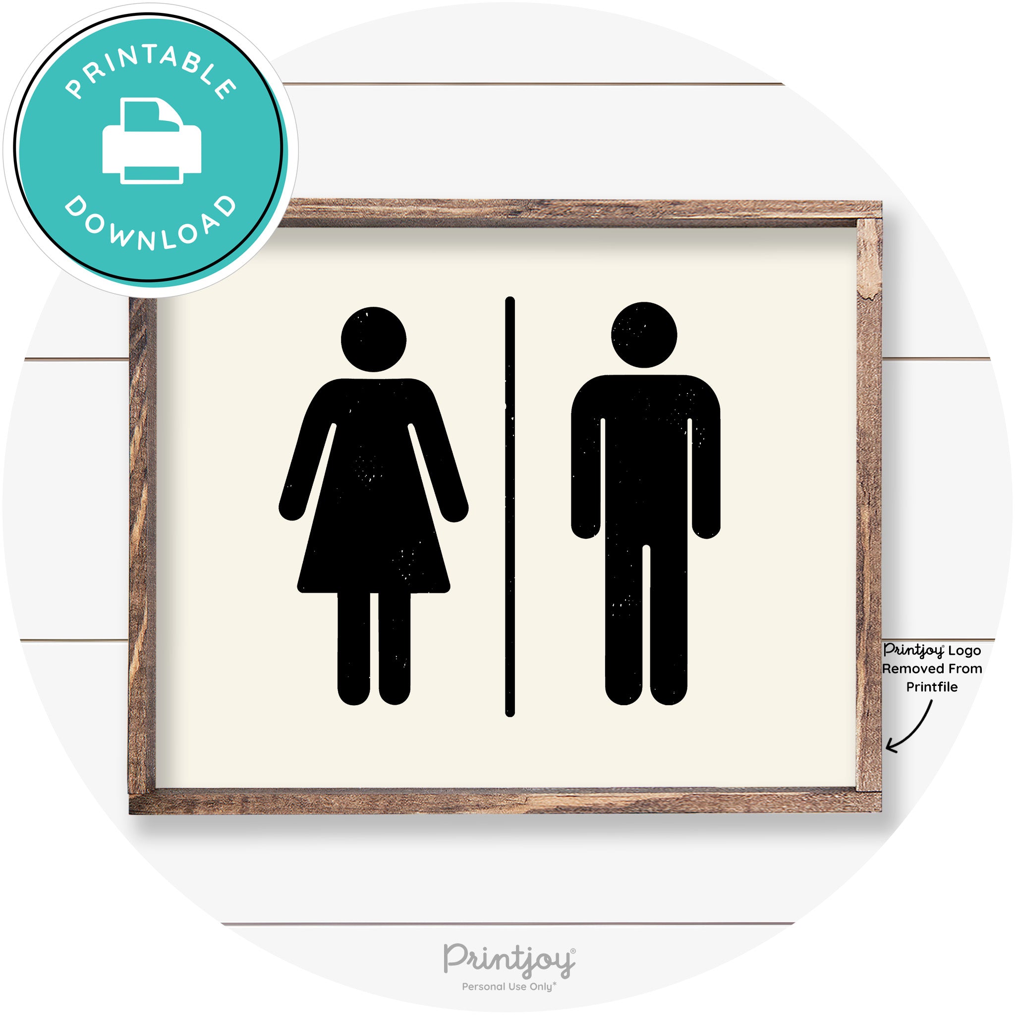 Restroom Sign Womens Mens Bathroom Farmhouse Art Free Printable