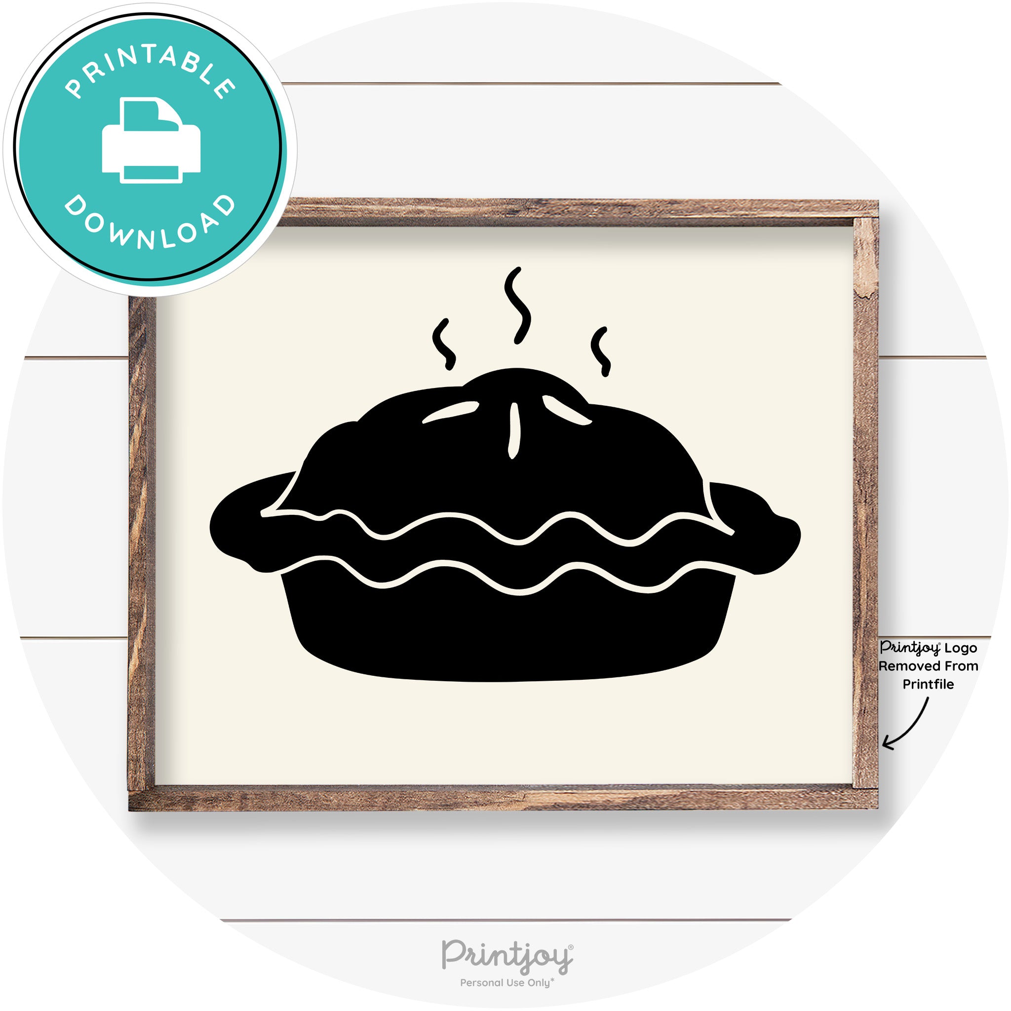 Pie Thanksgiving Desert Cute Farmhouse Wall Art Decor Free Printable