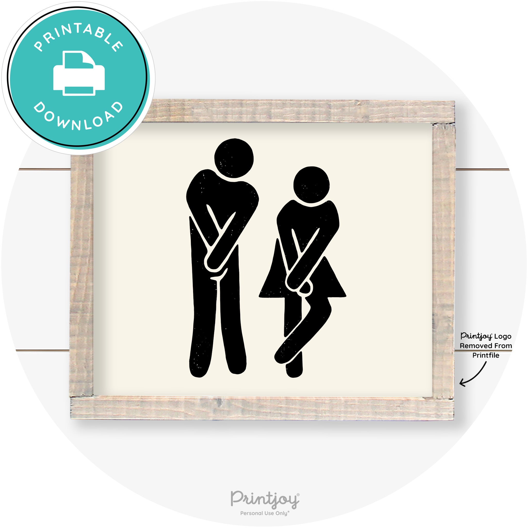 Potty Dance Gotta Go Sign Funny Farmhouse Wall Art Free Printable