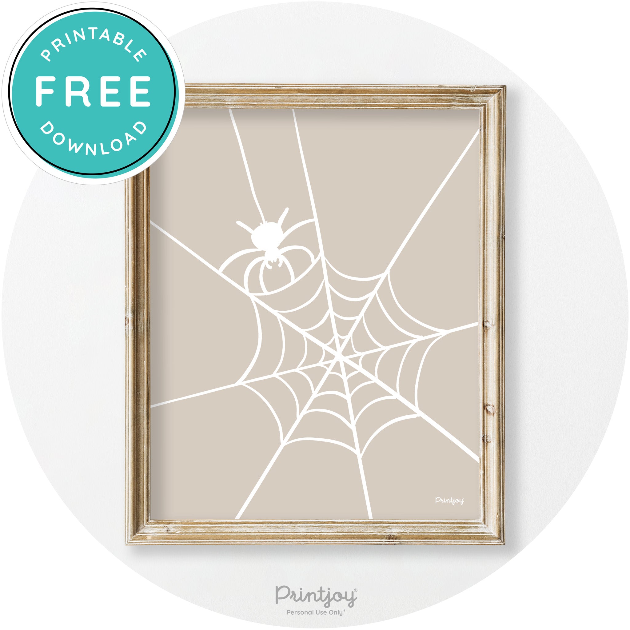 Halloween Spider Web Modern Vintage Wall Art Free Printable