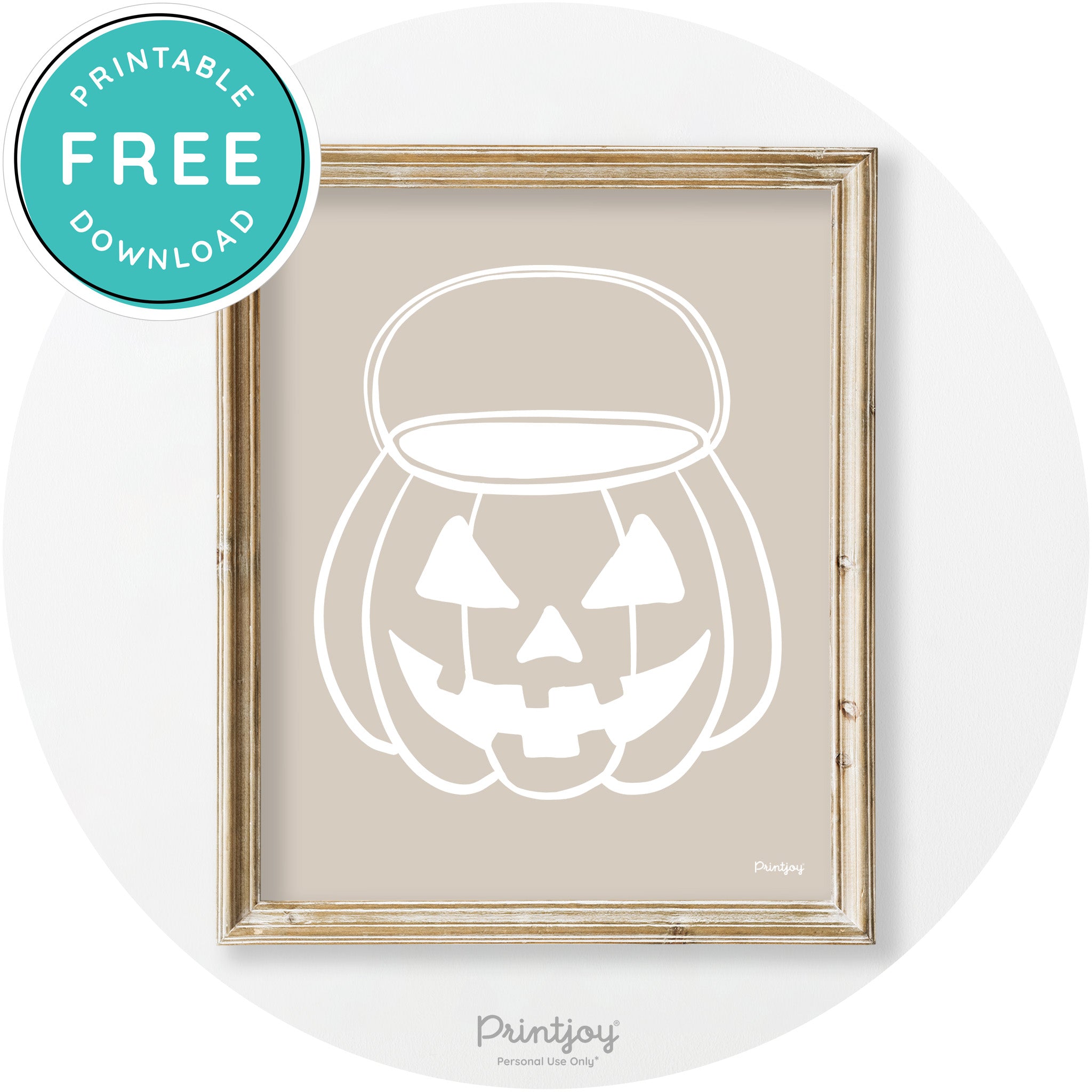 Jack O Lantern Treat Bucket Vintage Halloween Wall Art Free Printable