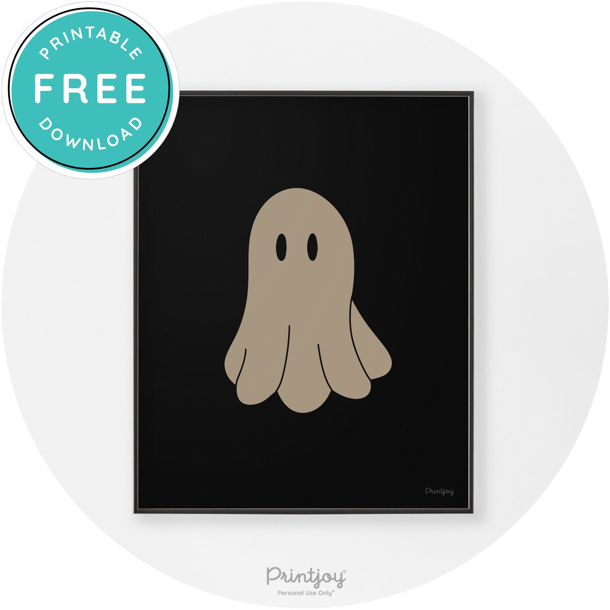 Halloween Cute Ghost Modern Chic Wall Art Decor Printable