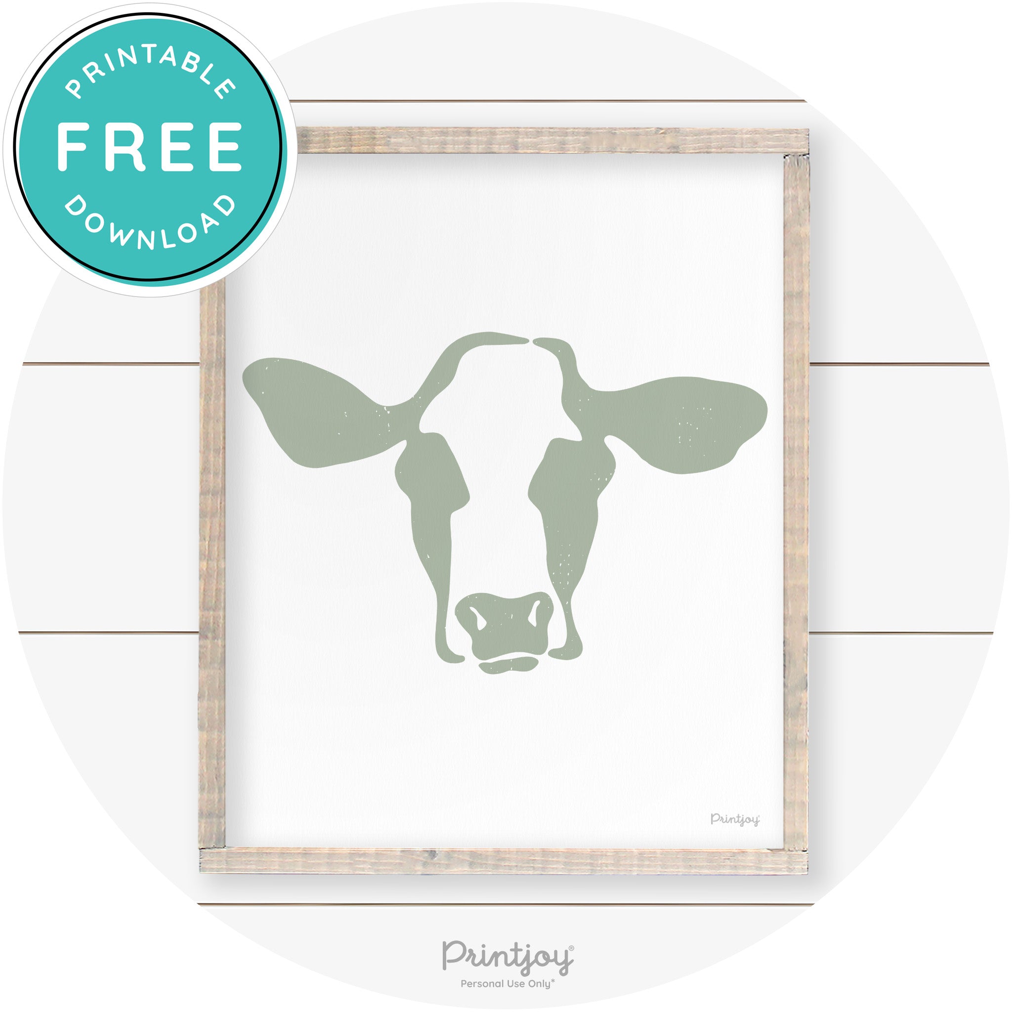 Cow Rustic Farmhouse Living Room Wall Art Decor Free Printable