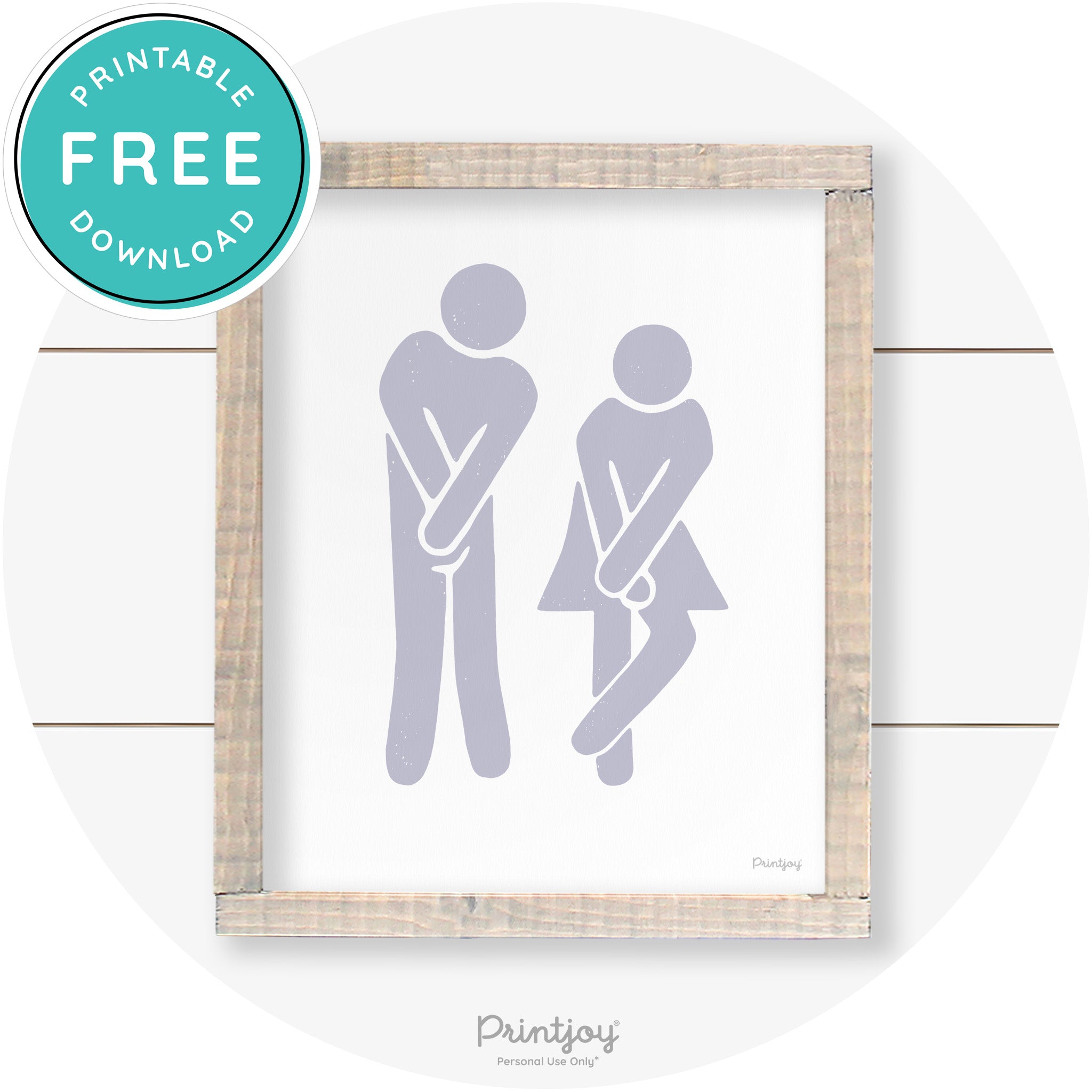 Potty Dance Gotta Go Sign Funny Farmhouse Wall Art Free Printable