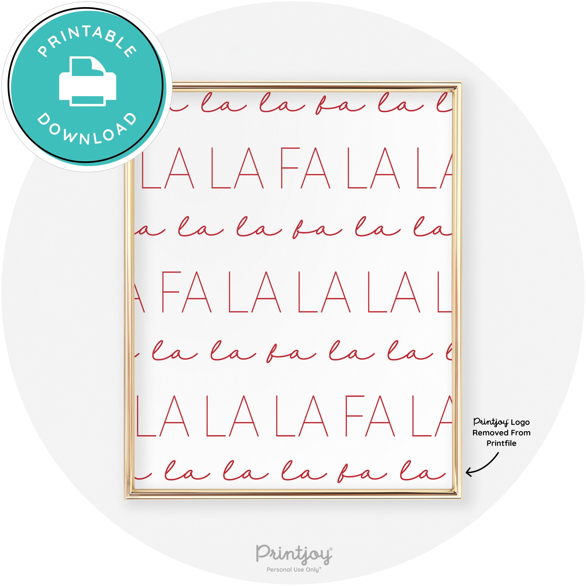 Fa La La Pattern Cute Modern Chic Wall Art Decor Free Printable