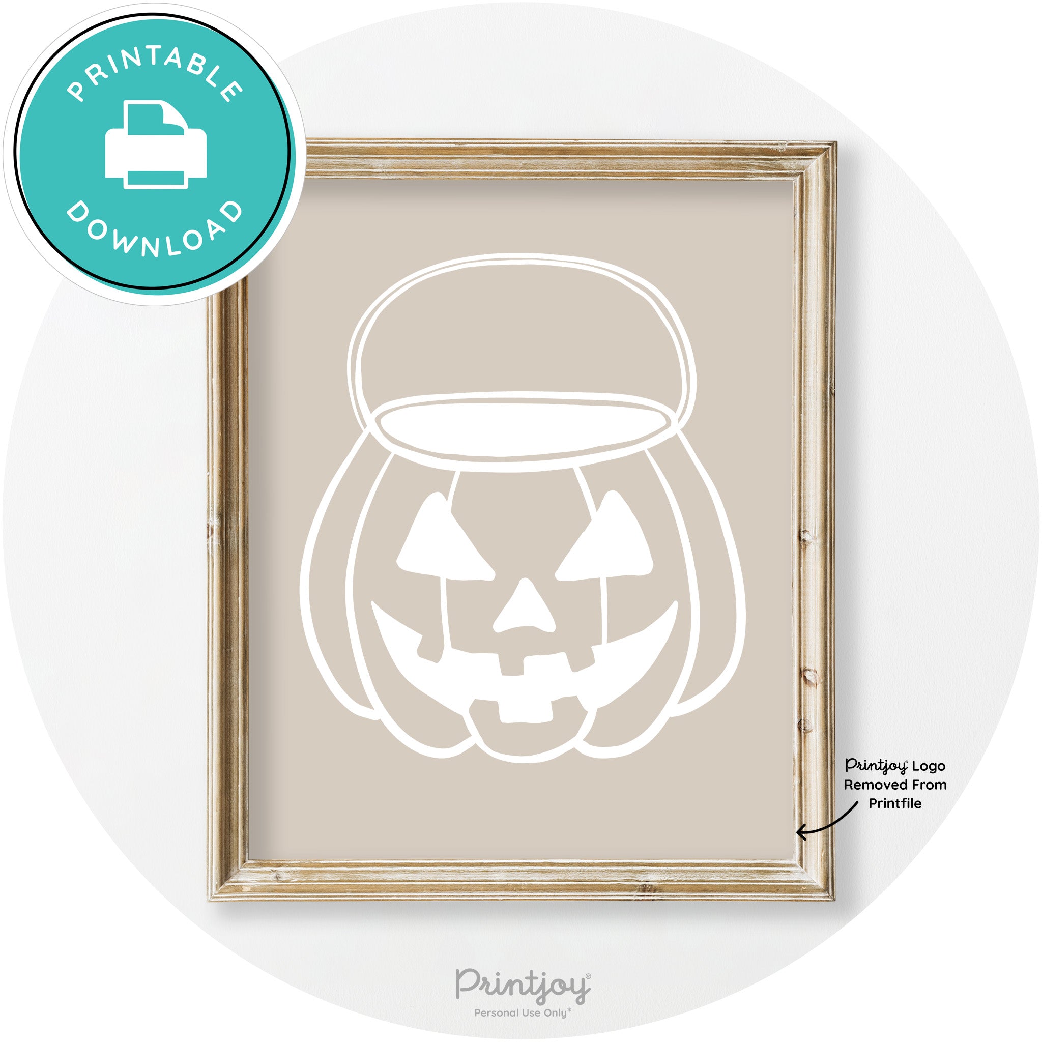 Jack O Lantern Treat Bucket Vintage Halloween Wall Art Free Printable