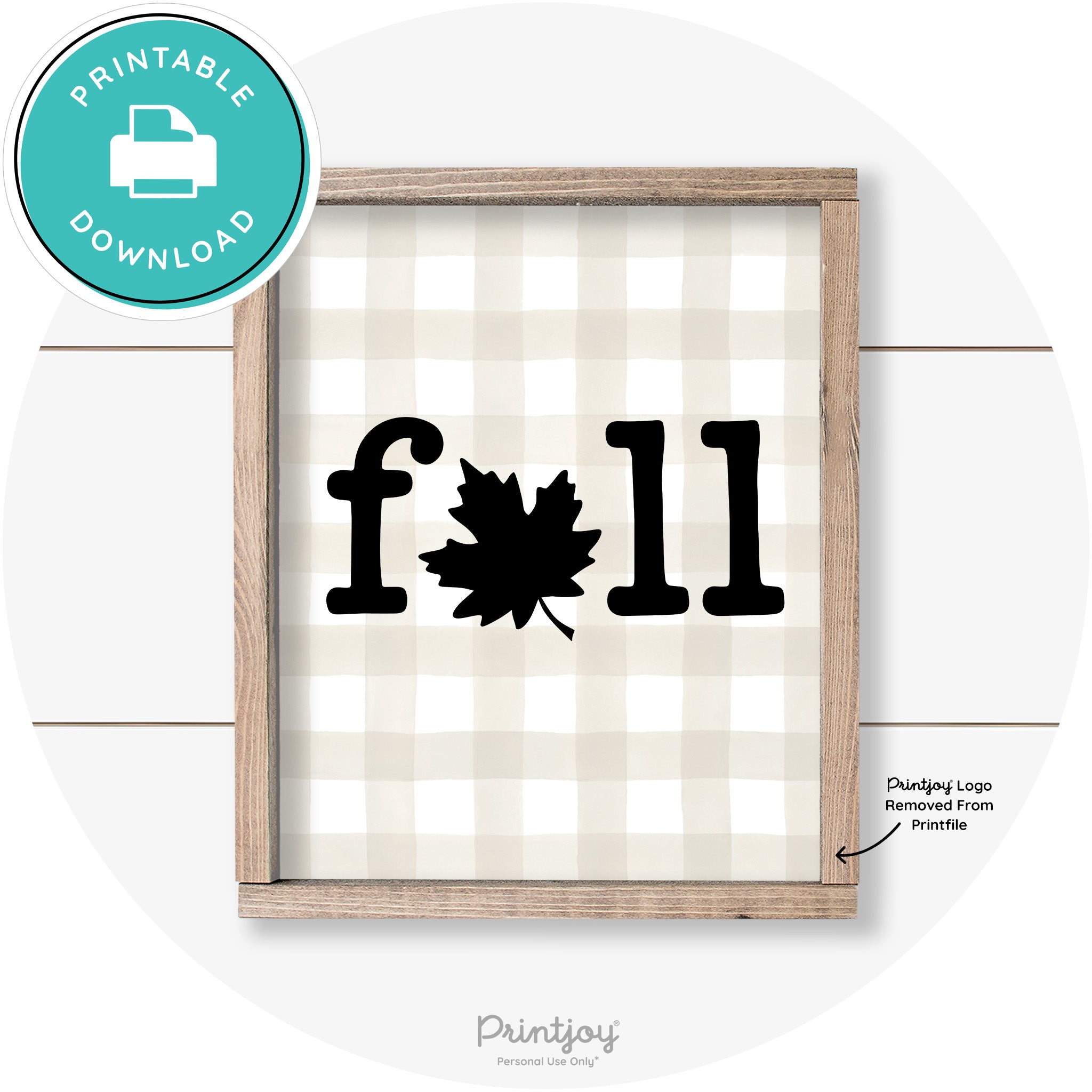 Fall Maple Leaf Cute Modern Farmhouse Wall Art Free Printable
