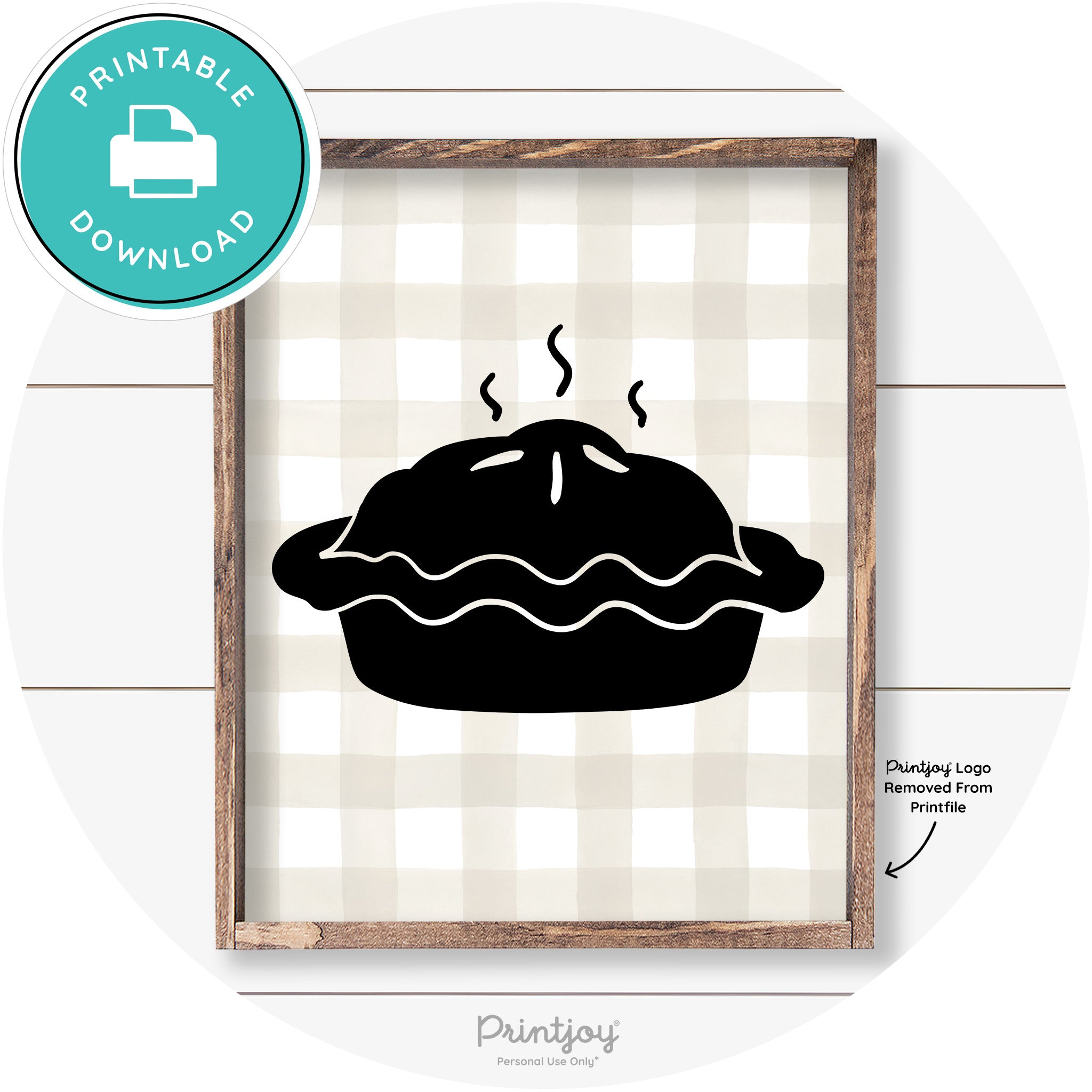 Pie Thanksgiving Desert Cute Farmhouse Wall Art Decor Free Printable