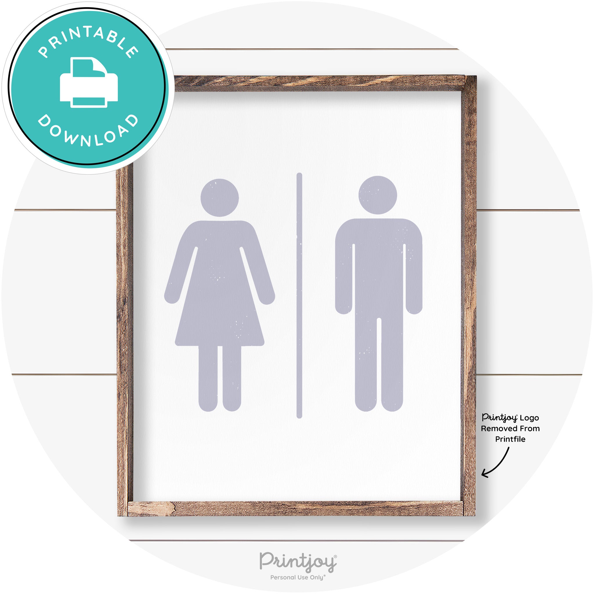 Restroom Sign Womens Mens Bathroom Farmhouse Art Free Printable