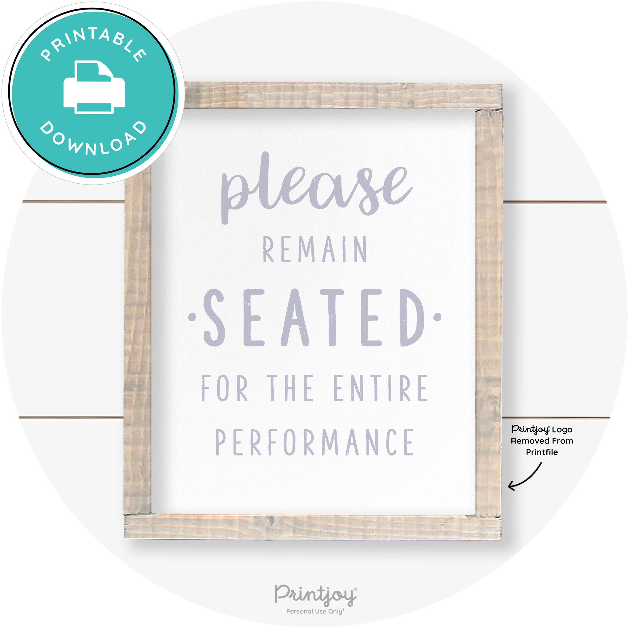 Please Remain Seated Funny Bathroom Farmhouse Art Free Printable