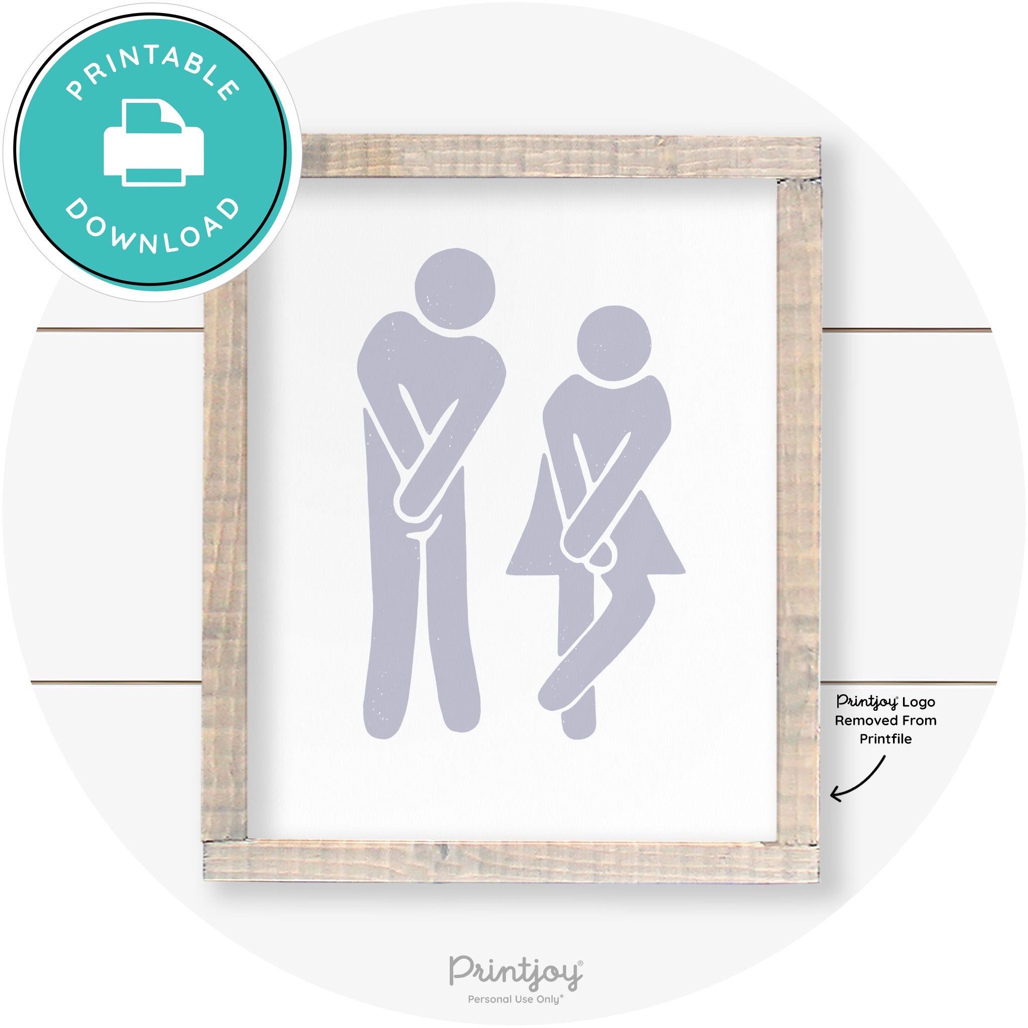 Potty Dance Gotta Go Sign Funny Farmhouse Wall Art Free Printable
