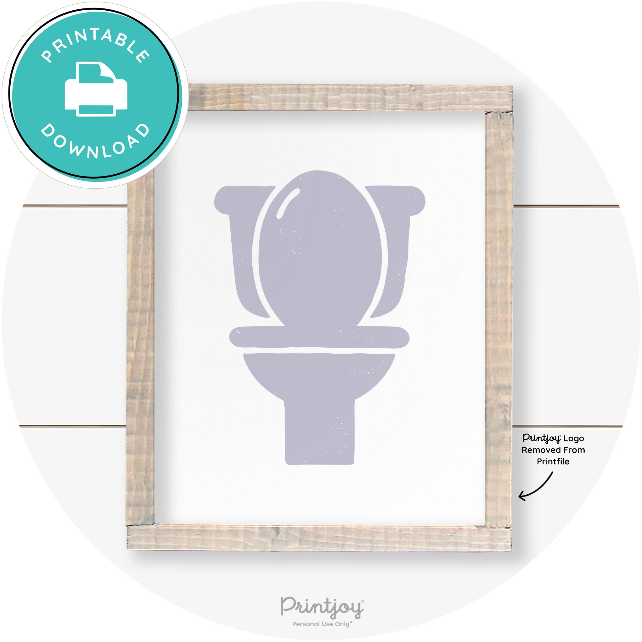 Toilet Seat Bathroom Sign Farmhouse Wall Art Decor Free Printable