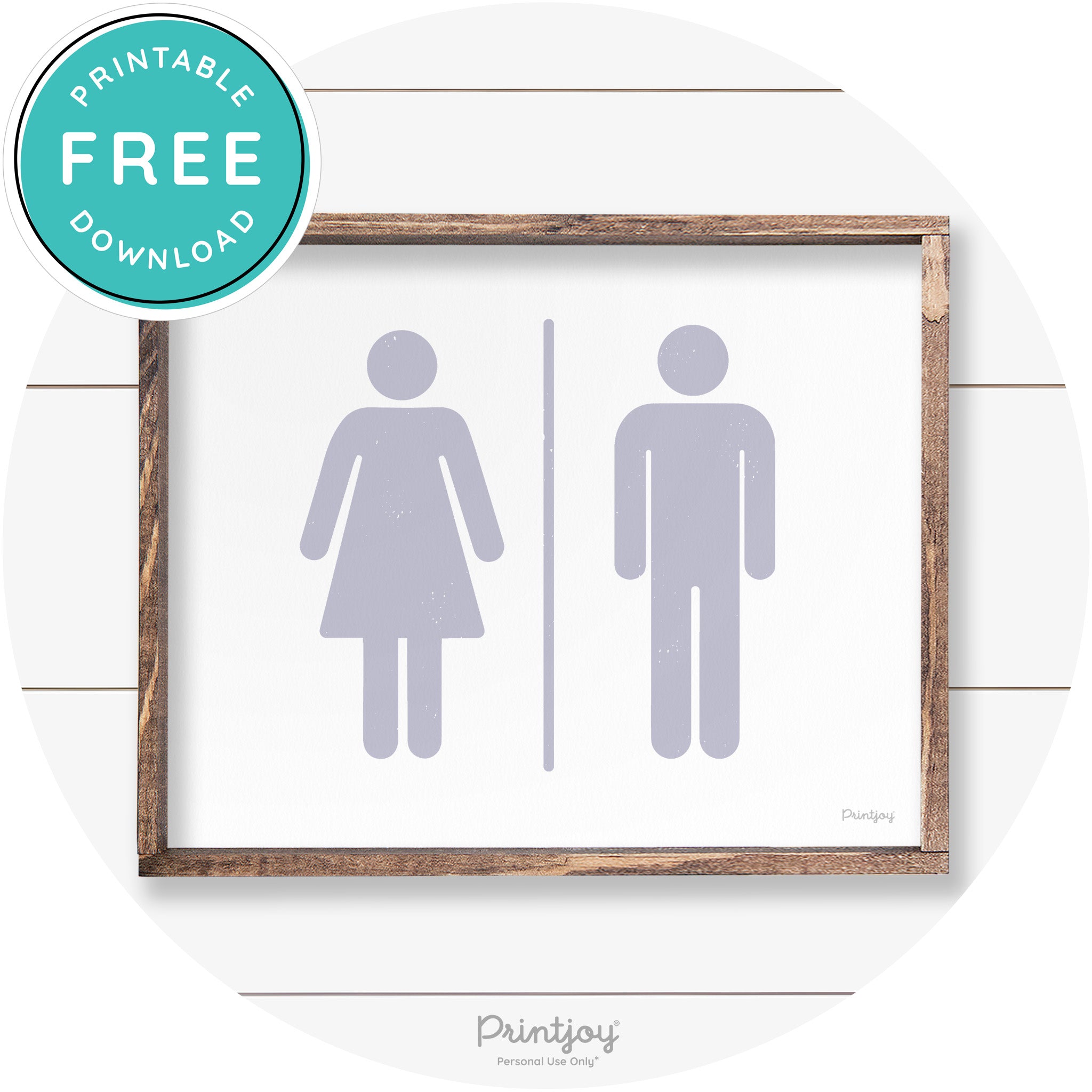 Restroom Sign Womens Mens Bathroom Farmhouse Art Free Printable