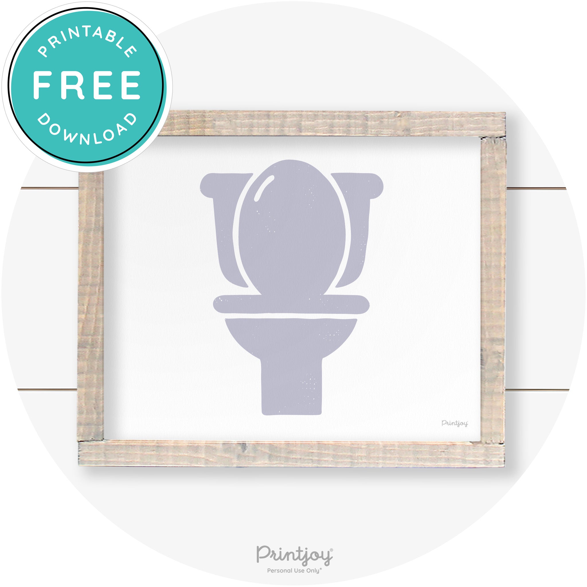 Toilet Seat Bathroom Sign Farmhouse Wall Art Decor Free Printable