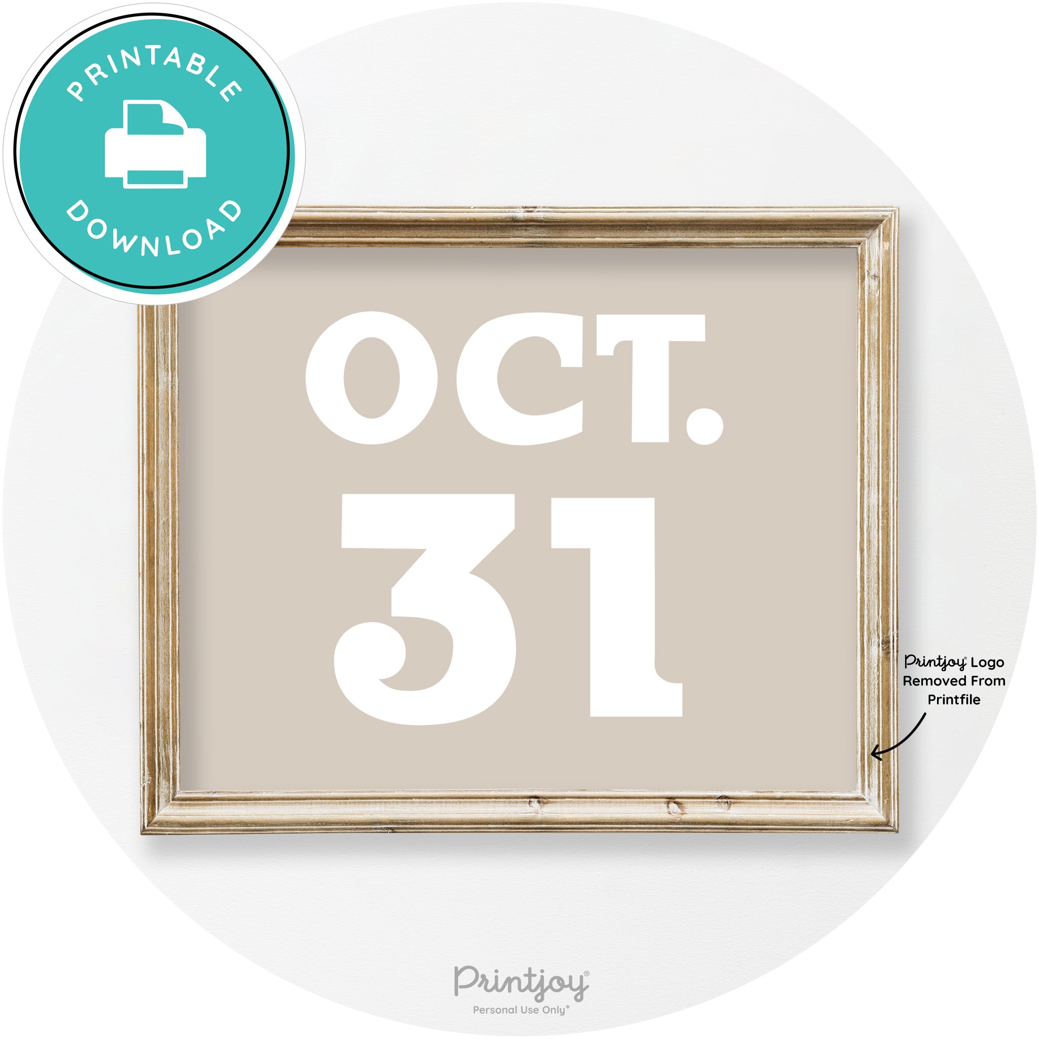 October 31 Halloween Day Vintage Halloween Wall Art Free Printable