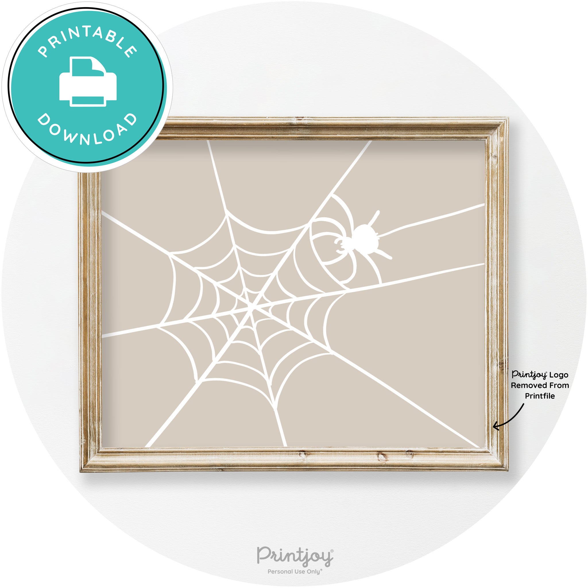 Halloween Spider Web Modern Vintage Wall Art Free Printable