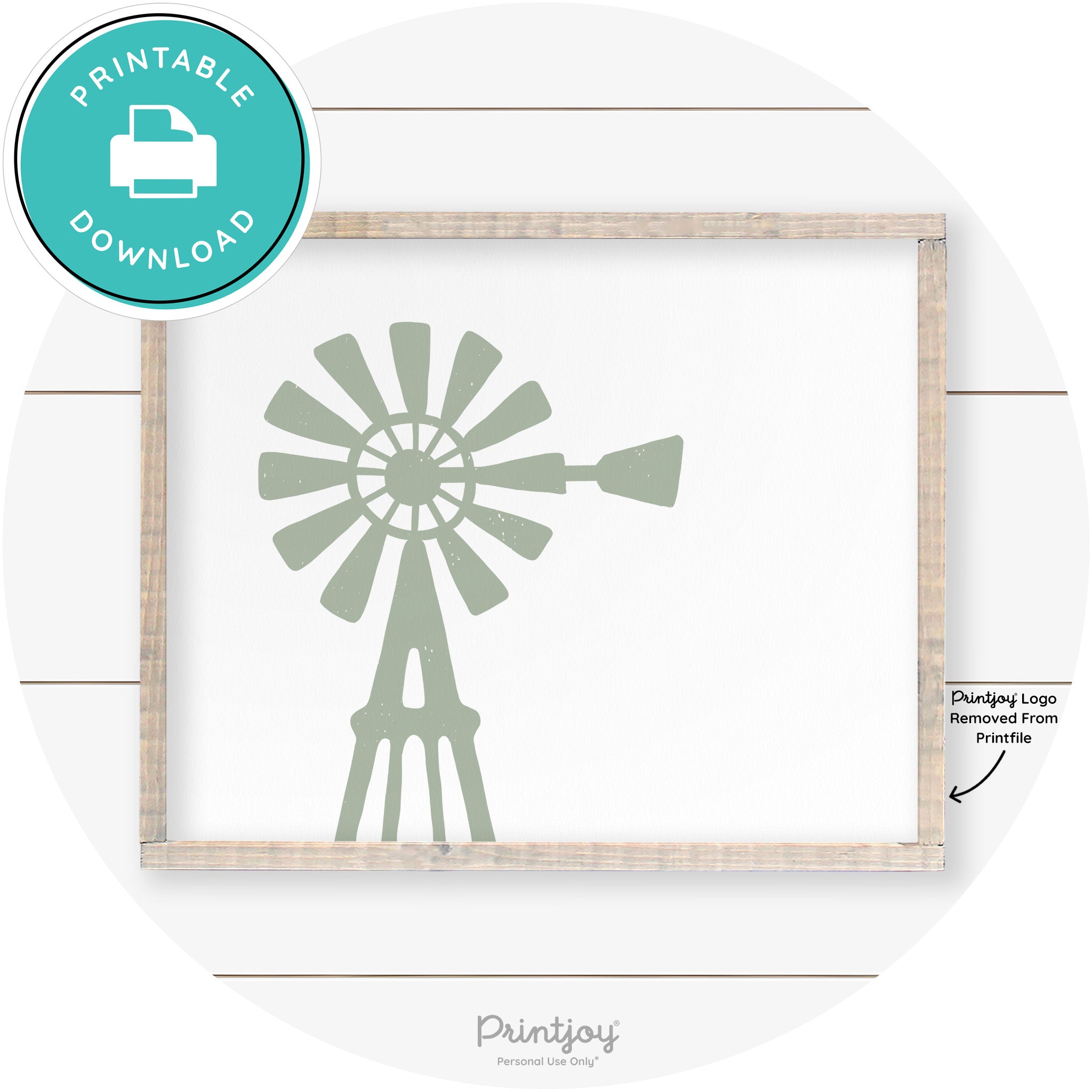 Windmill Rustic Farmhouse Living Room Wall Art Decor Free Printable