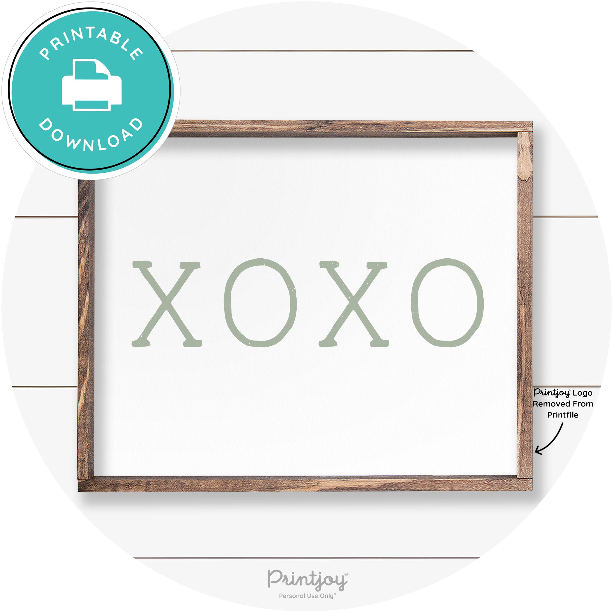 Xoxo Cute Couples Love Modern Farmhouse Wall Art Free Printable