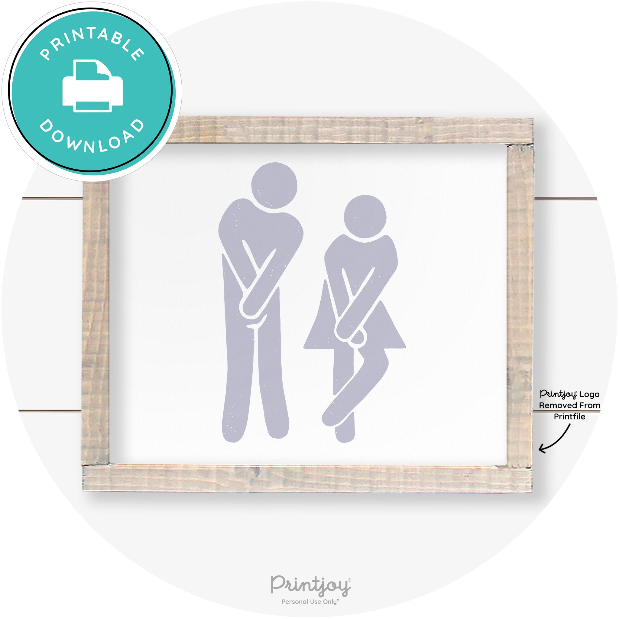 Potty Dance Gotta Go Sign Funny Farmhouse Wall Art Free Printable