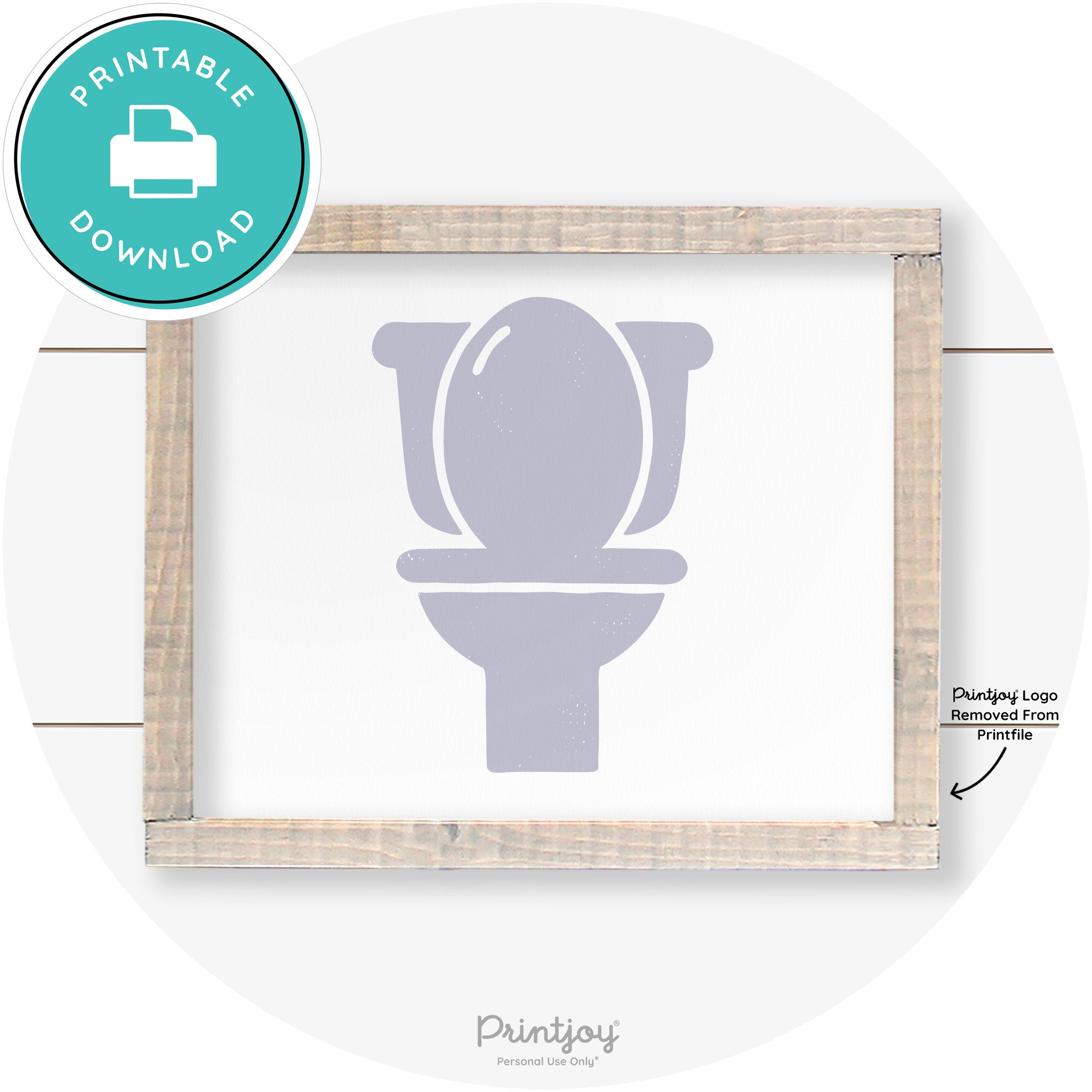 Toilet Seat Bathroom Sign Farmhouse Wall Art Decor Free Printable