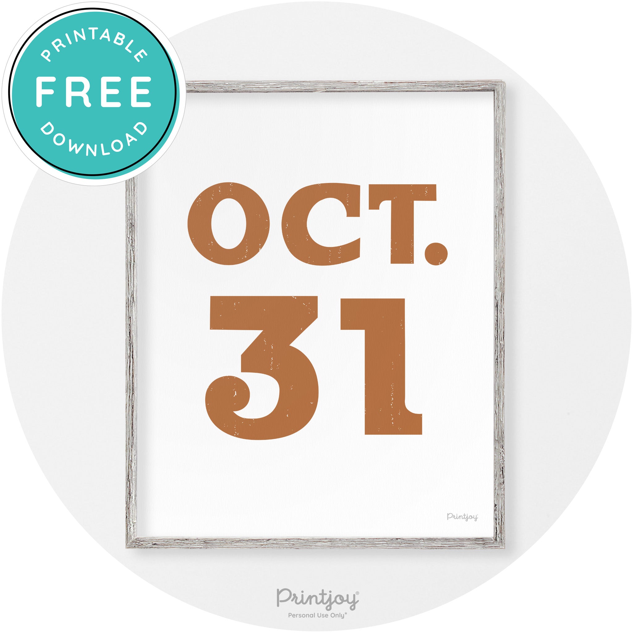 October 31 Halloween Day Vintage Halloween Wall Art Free Printable - Printjoy