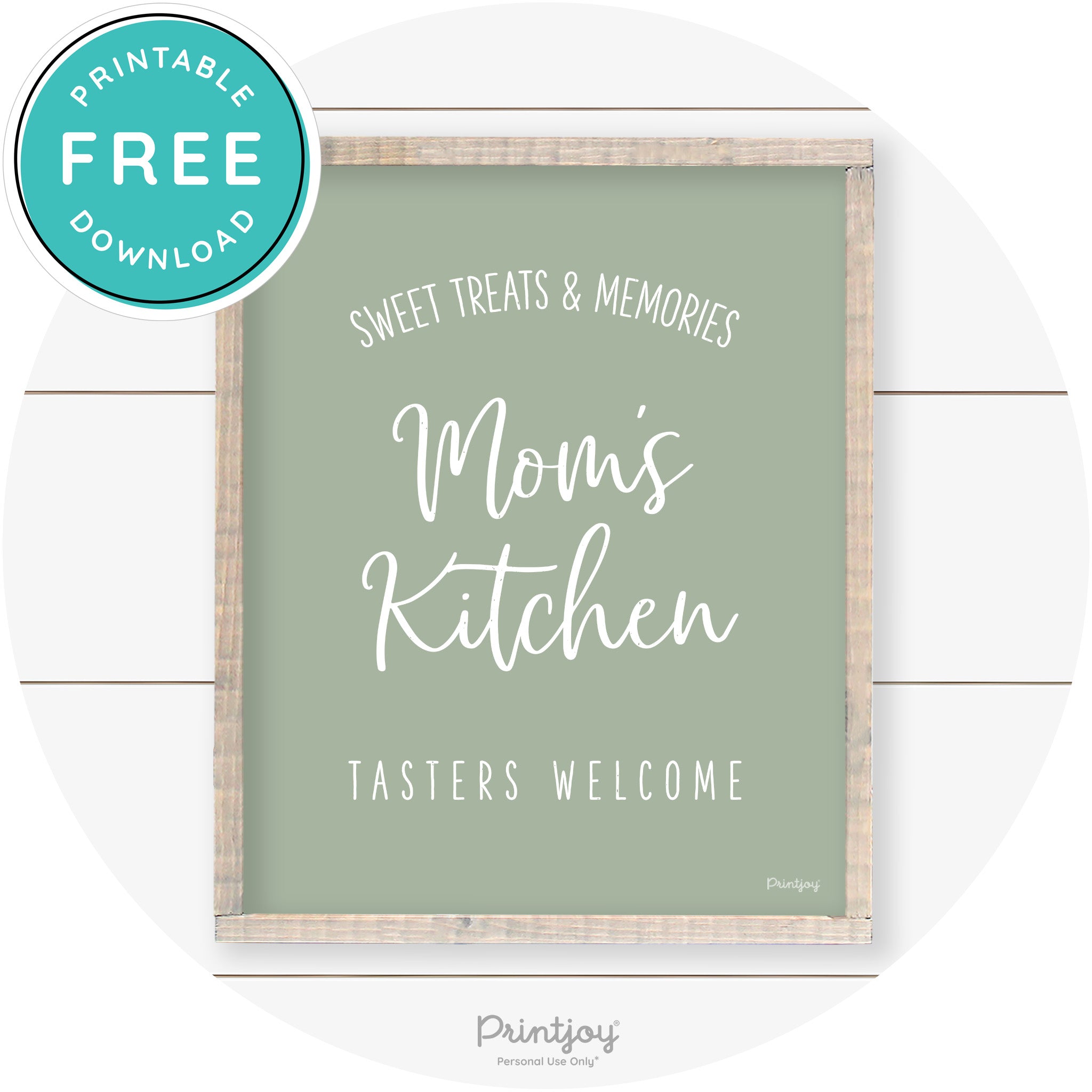 Mom's Kitchen Tasters Welcome Farmhouse Wall Art Free Printable