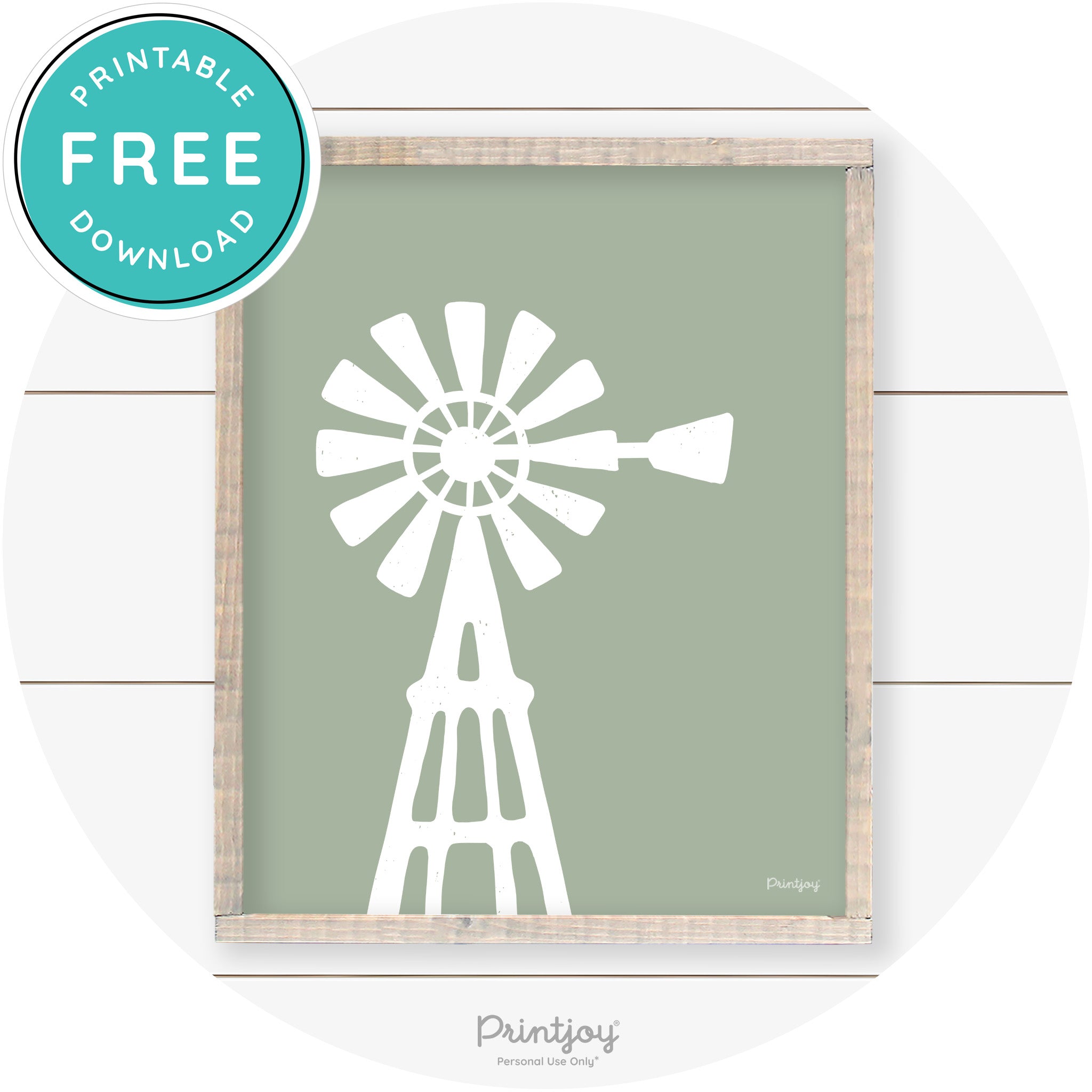 Windmill Rustic Farmhouse Living Room Wall Art Decor Free Printable