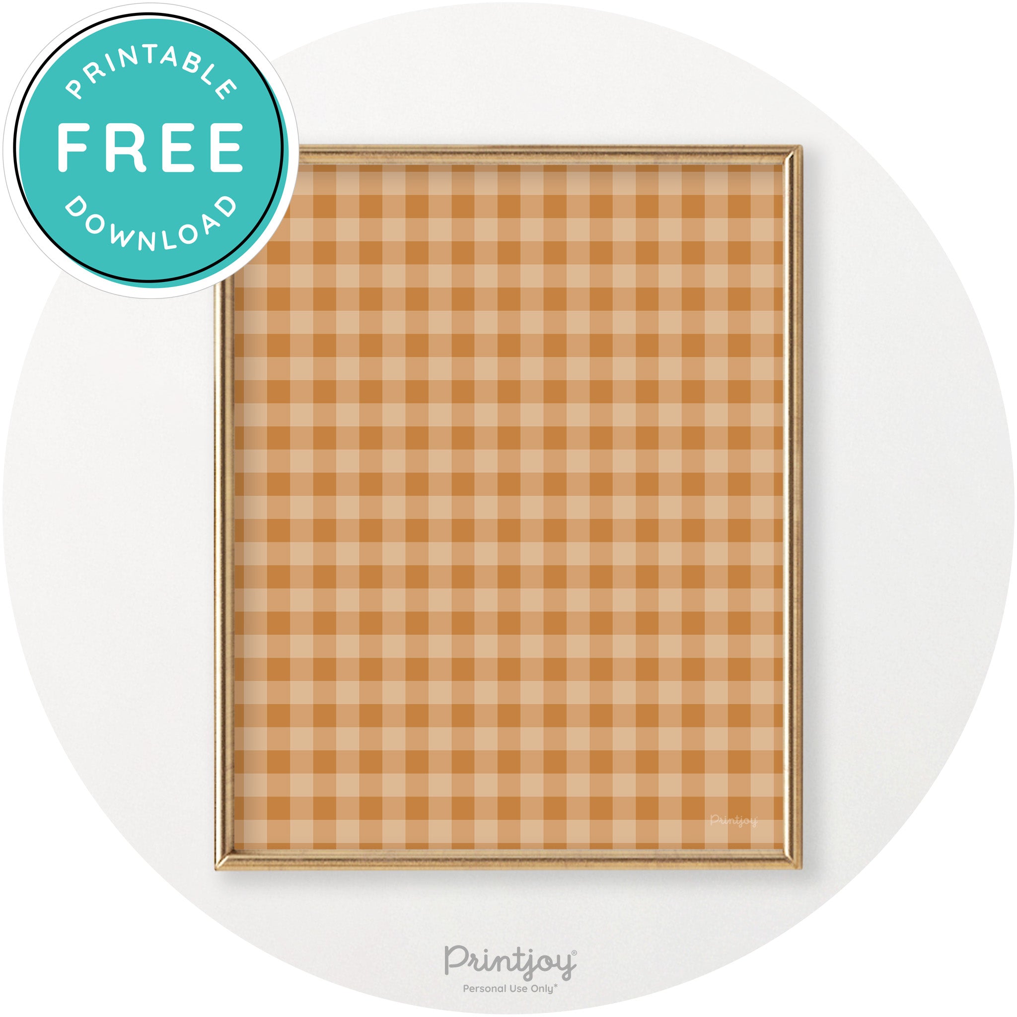 Thanksgiving Plaid Accent Modern Chic Wall Art Decor Free Printable - Printjoy