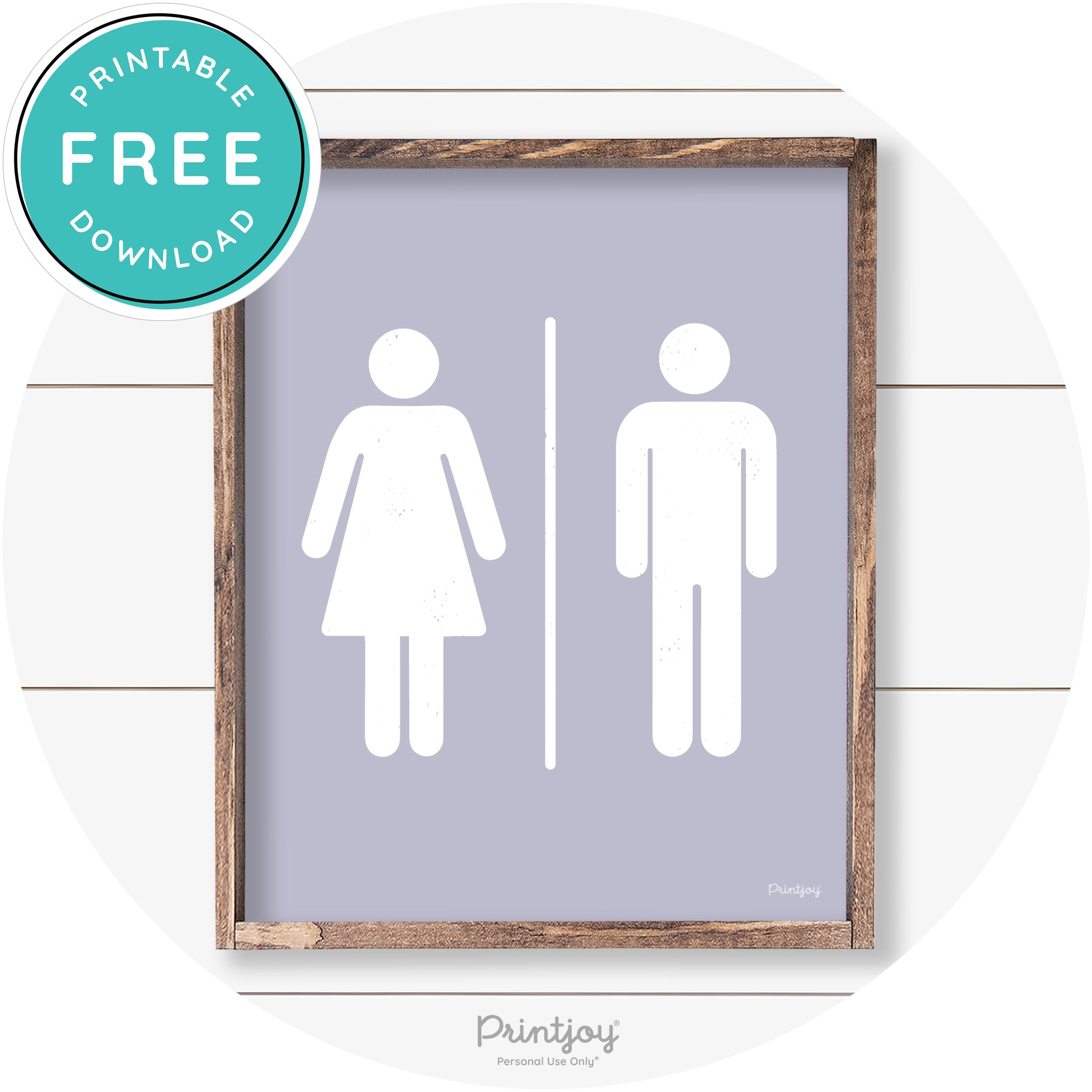 Restroom Sign Womens Mens Bathroom Farmhouse Art Free Printable