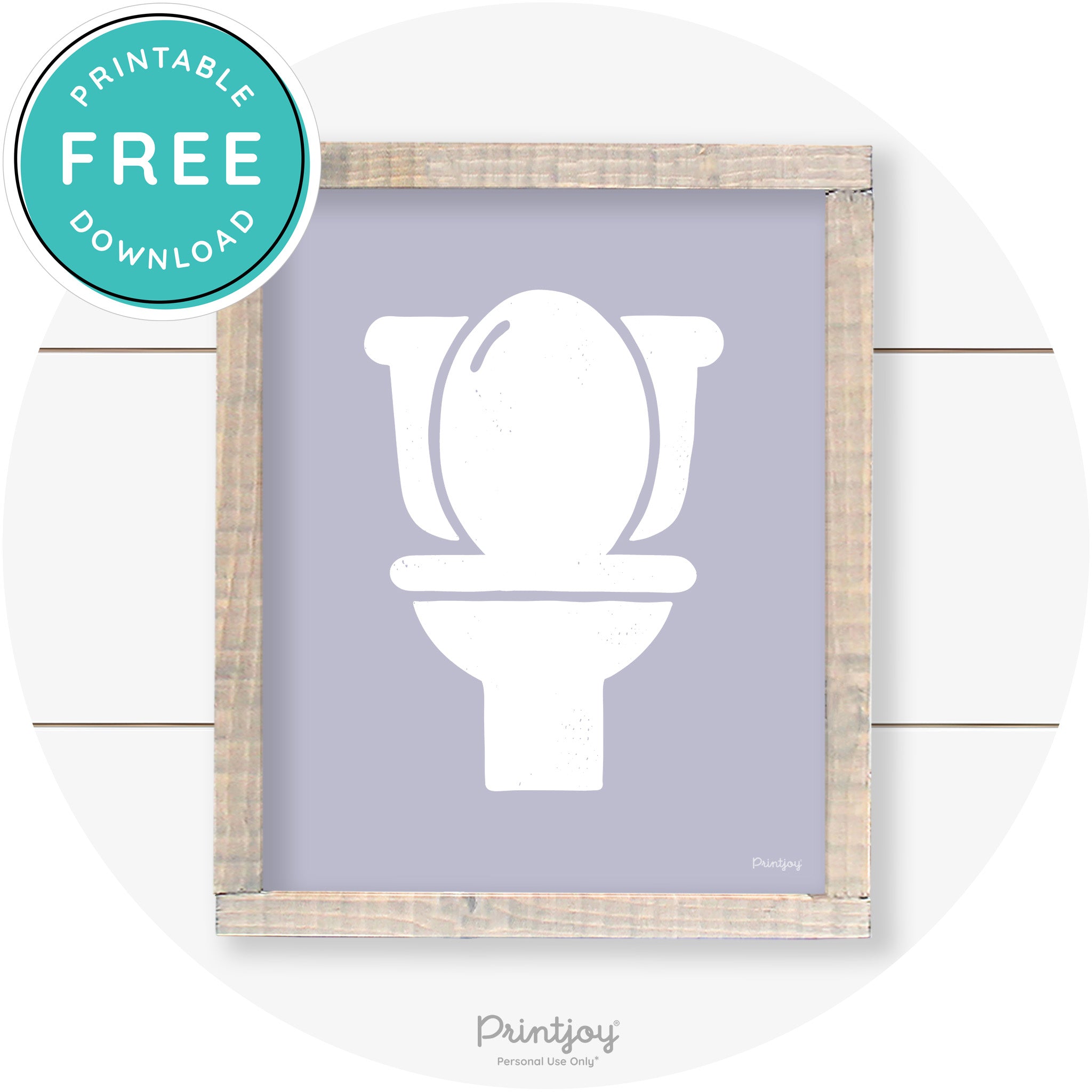 Toilet Seat Bathroom Sign Farmhouse Wall Art Decor Free Printable