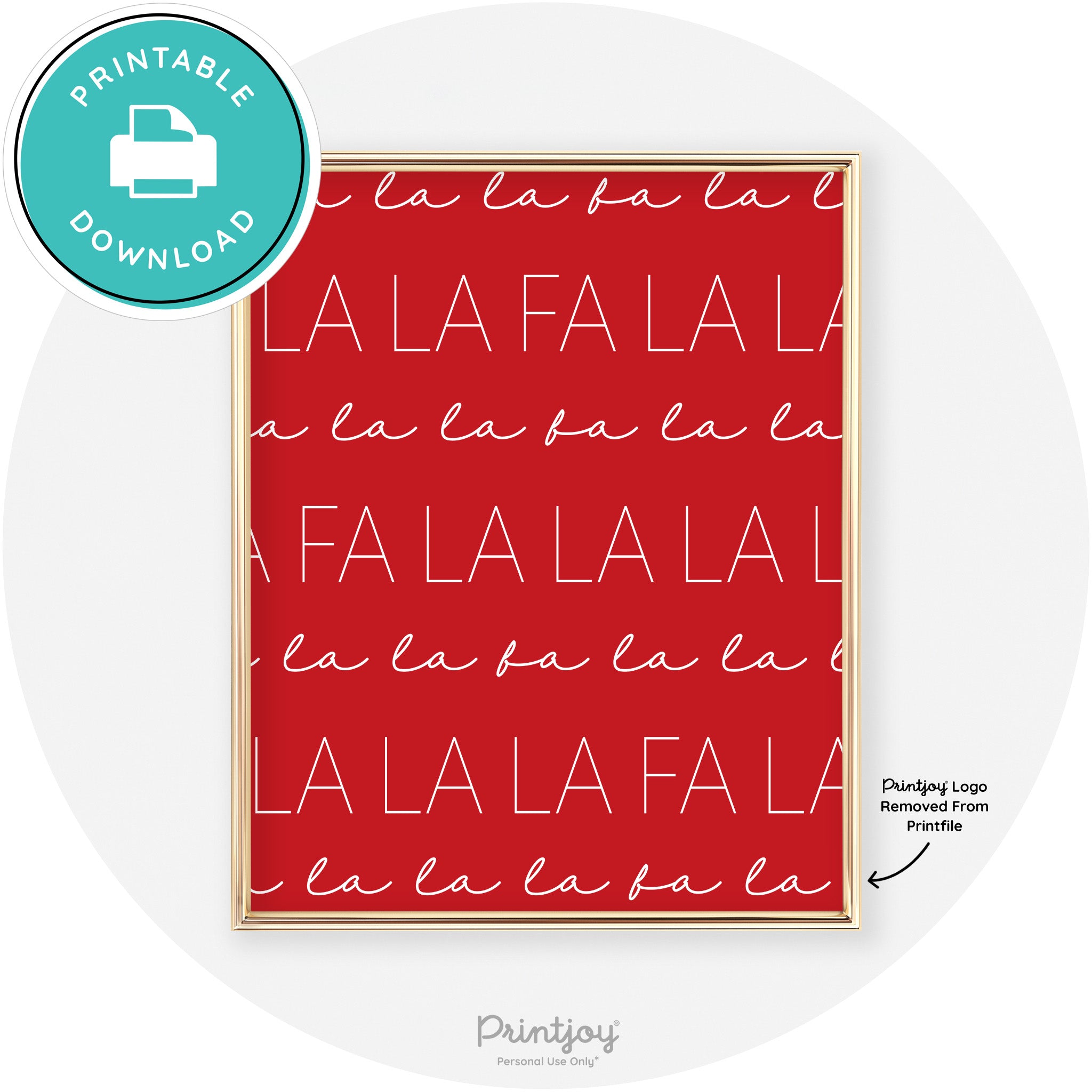 Fa La La Pattern Cute Modern Chic Wall Art Decor Free Printable