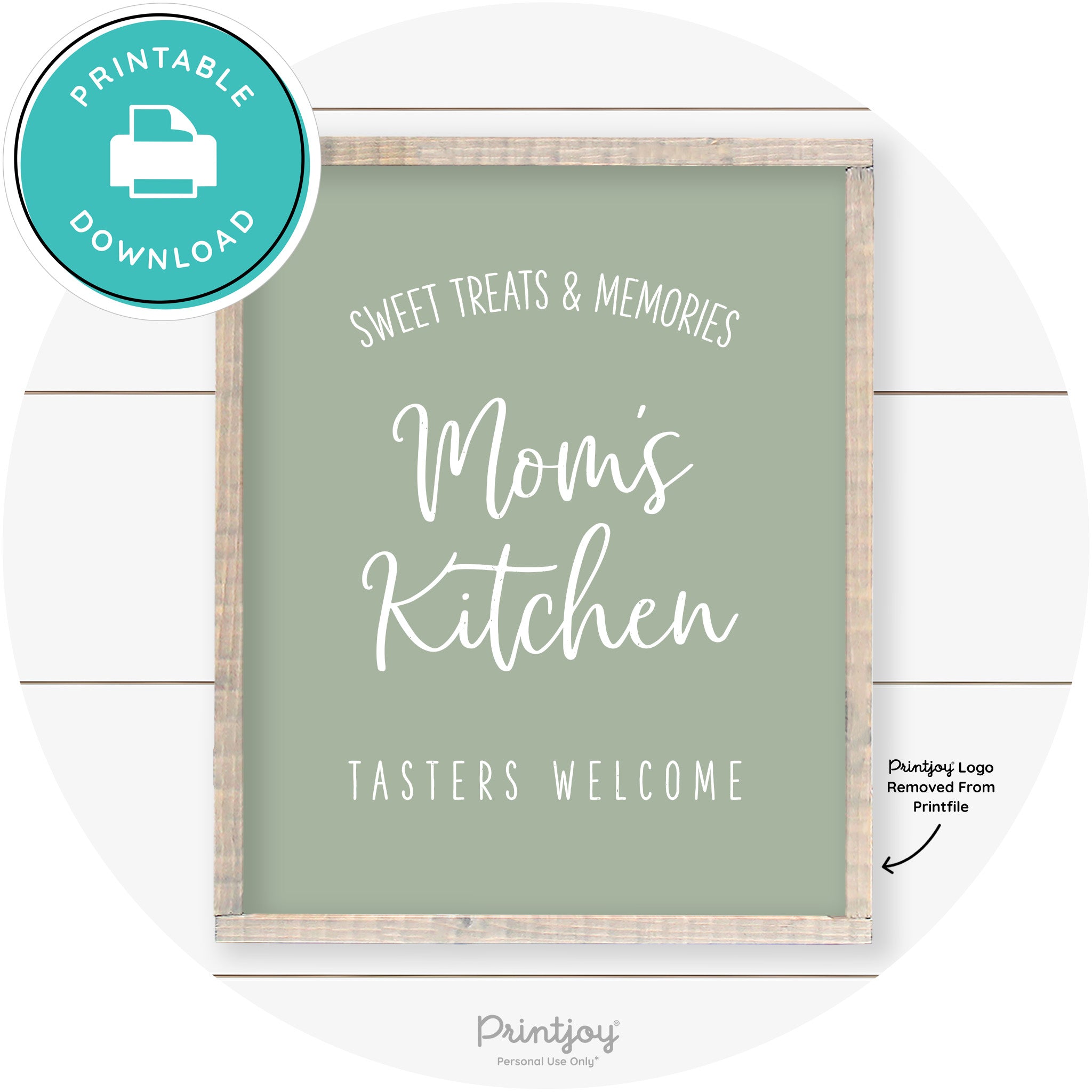Mom's Kitchen Tasters Welcome Farmhouse Wall Art Free Printable