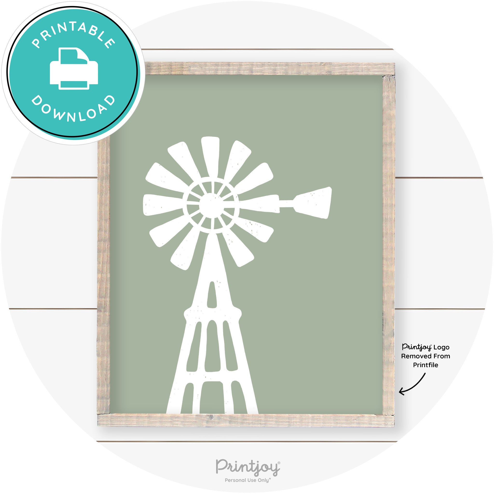 Windmill Rustic Farmhouse Living Room Wall Art Decor Free Printable