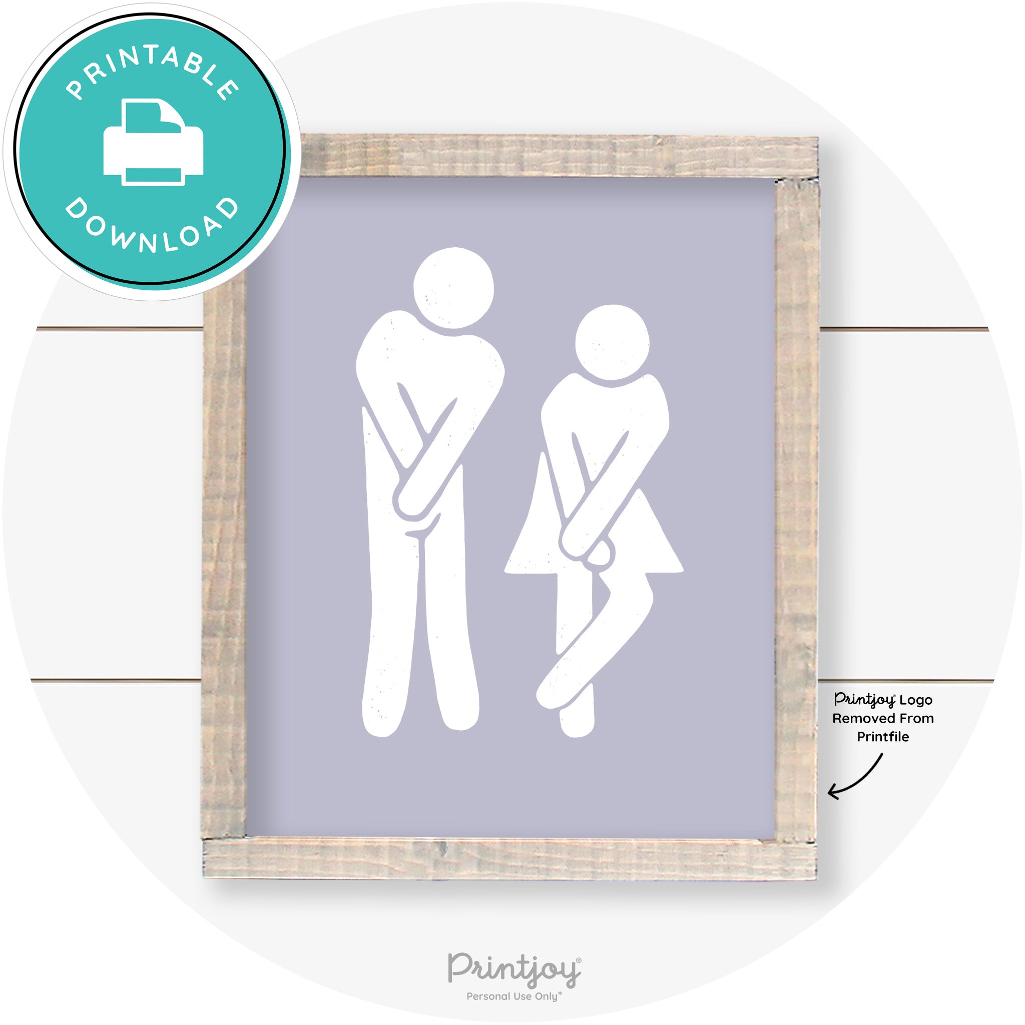 Potty Dance Gotta Go Sign Funny Farmhouse Wall Art Free Printable