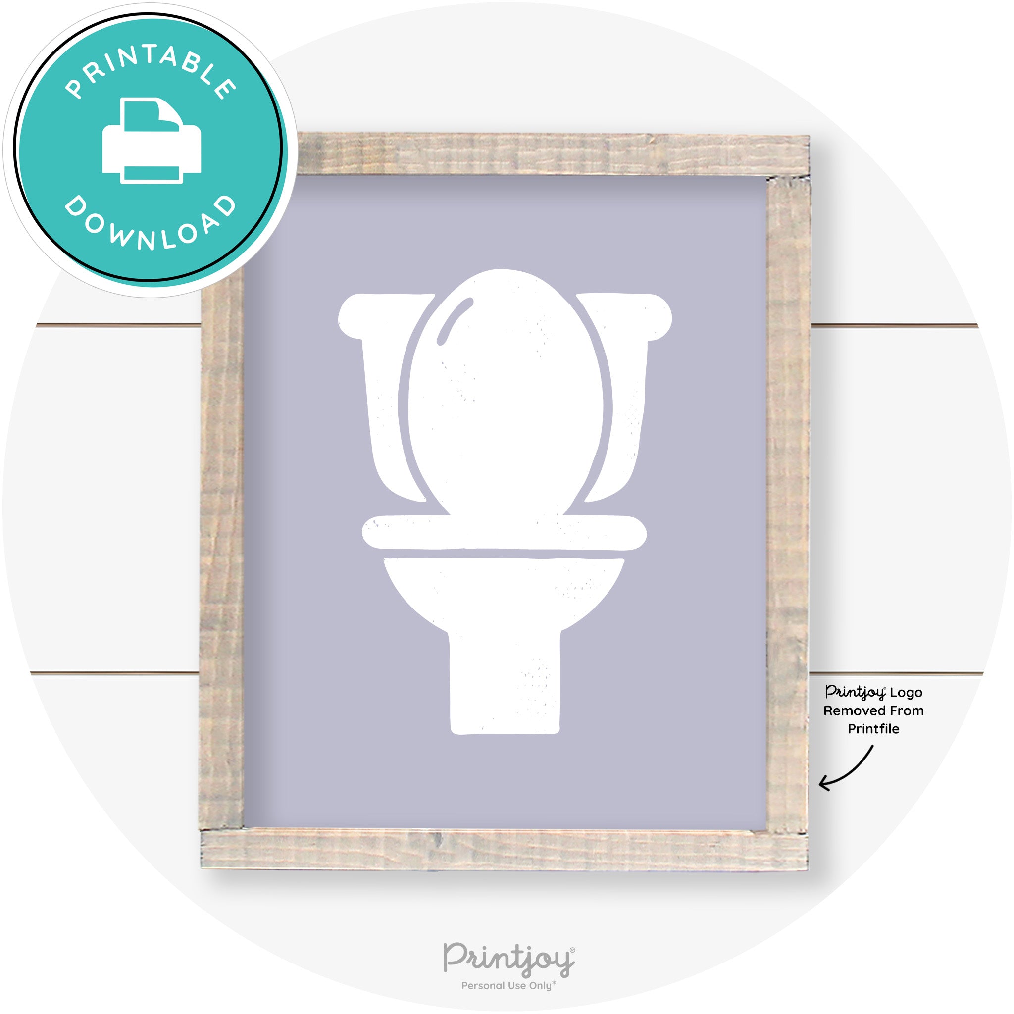 Toilet Seat Bathroom Sign Farmhouse Wall Art Decor Free Printable