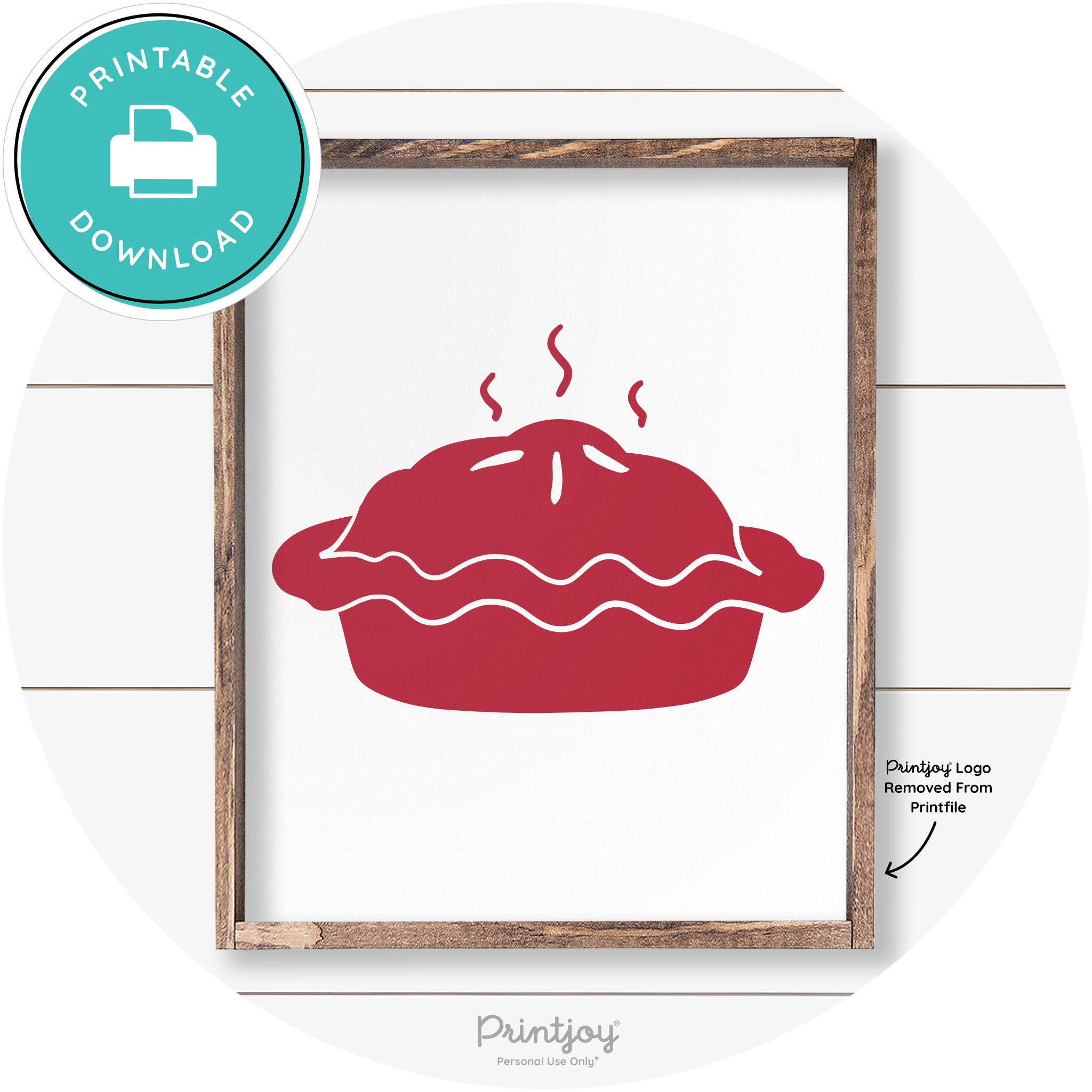 Pie Thanksgiving Desert Cute Farmhouse Wall Art Decor Free Printable
