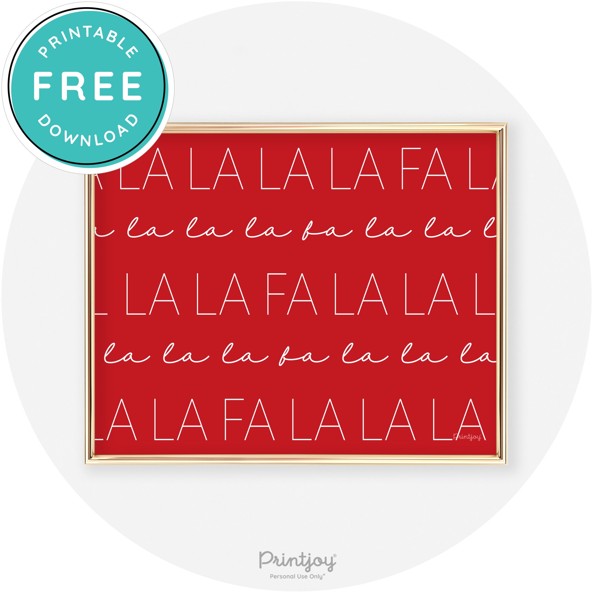 Fa La La Pattern Cute Modern Chic Wall Art Decor Free Printable