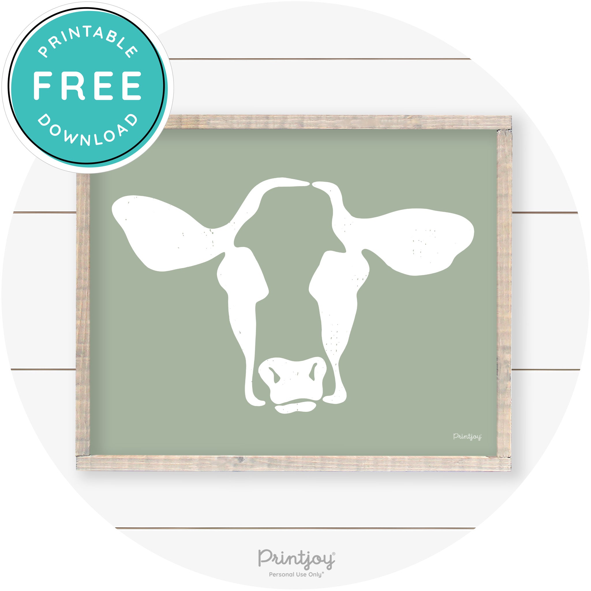 Cow Rustic Farmhouse Living Room Wall Art Decor Free Printable