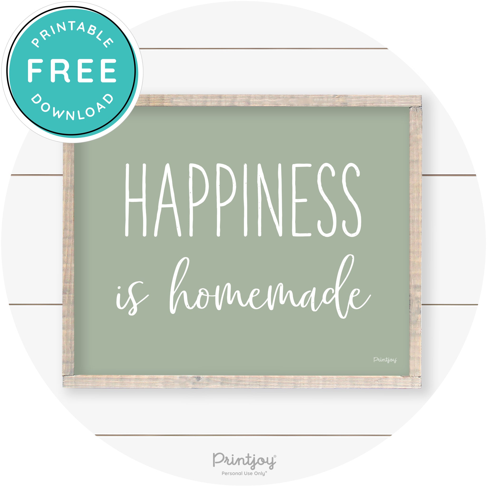 Happiness Is Homemade Kitchen Farmhouse Wall Art Free Printable