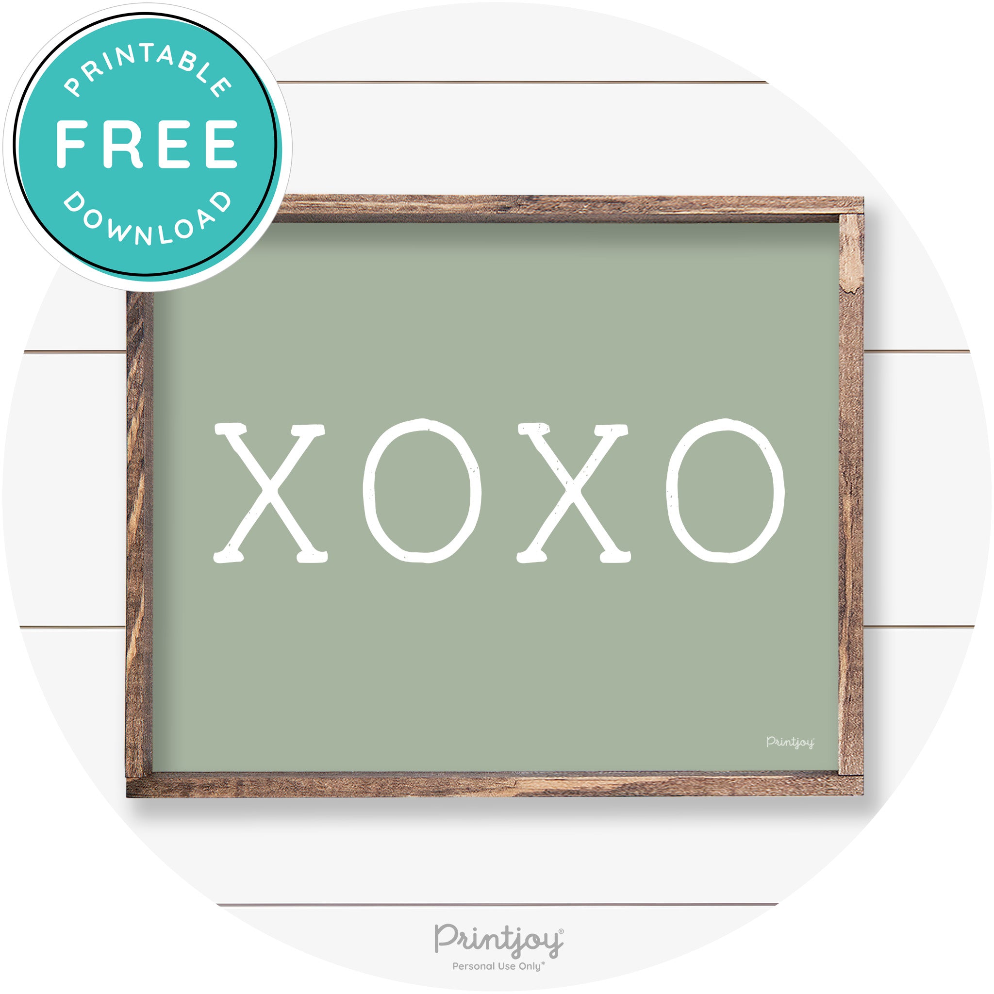 Xoxo Cute Couples Love Modern Farmhouse Wall Art Free Printable