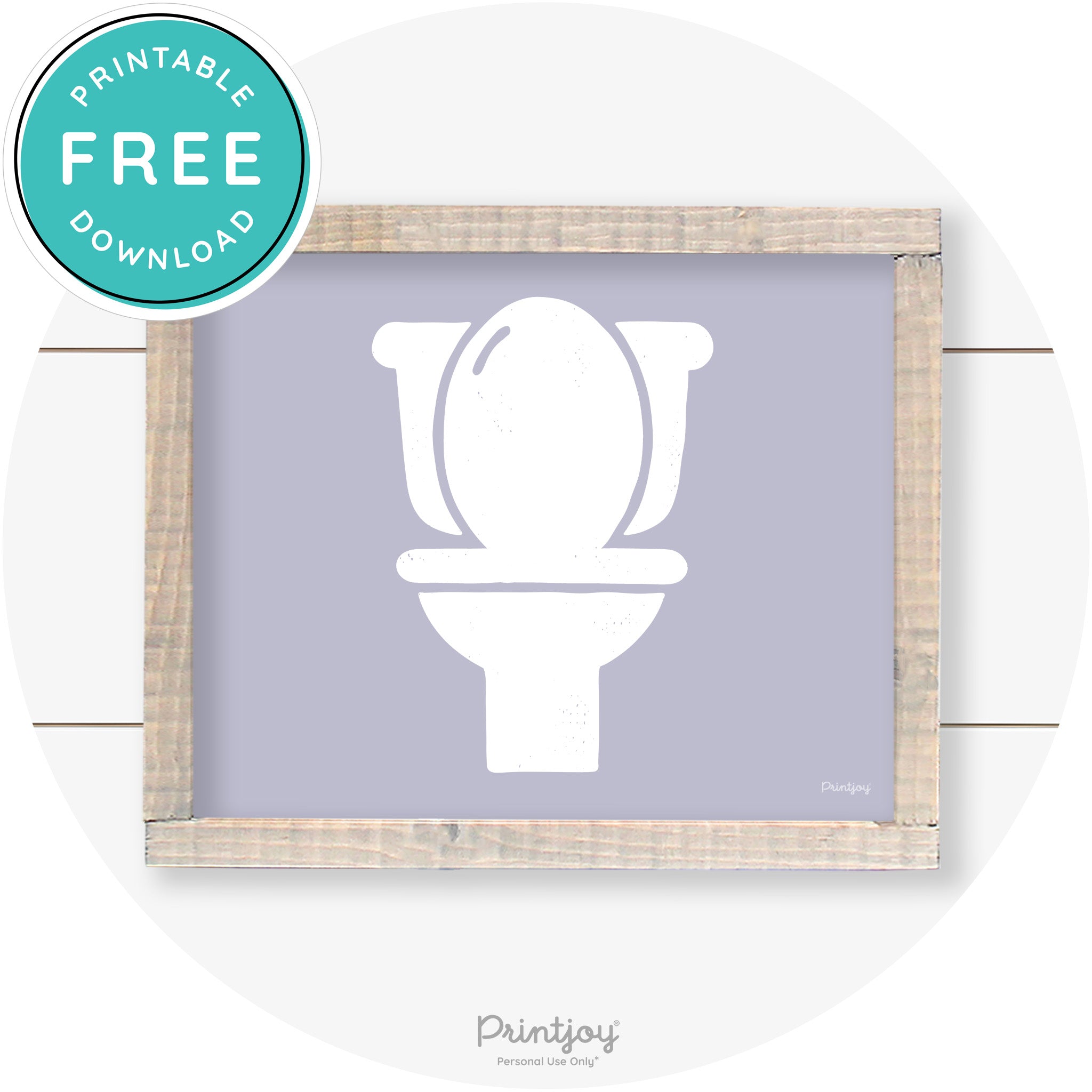 Toilet Seat Bathroom Sign Farmhouse Wall Art Decor Free Printable
