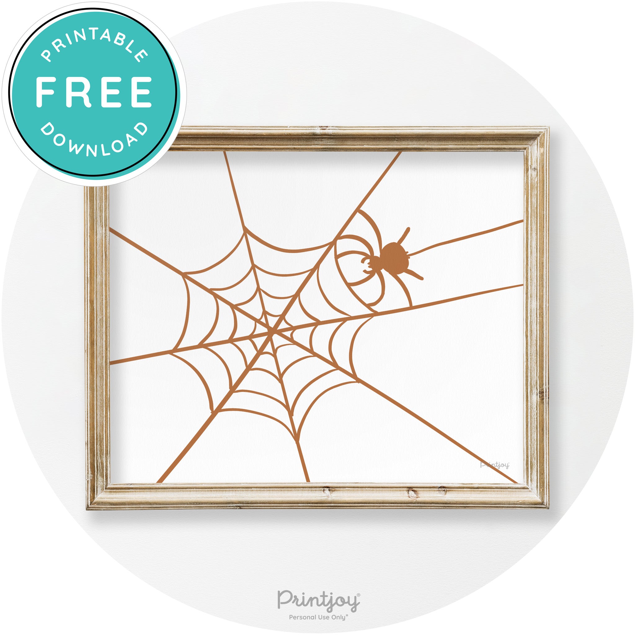 Halloween Spider Web Modern Vintage Wall Art Free Printable