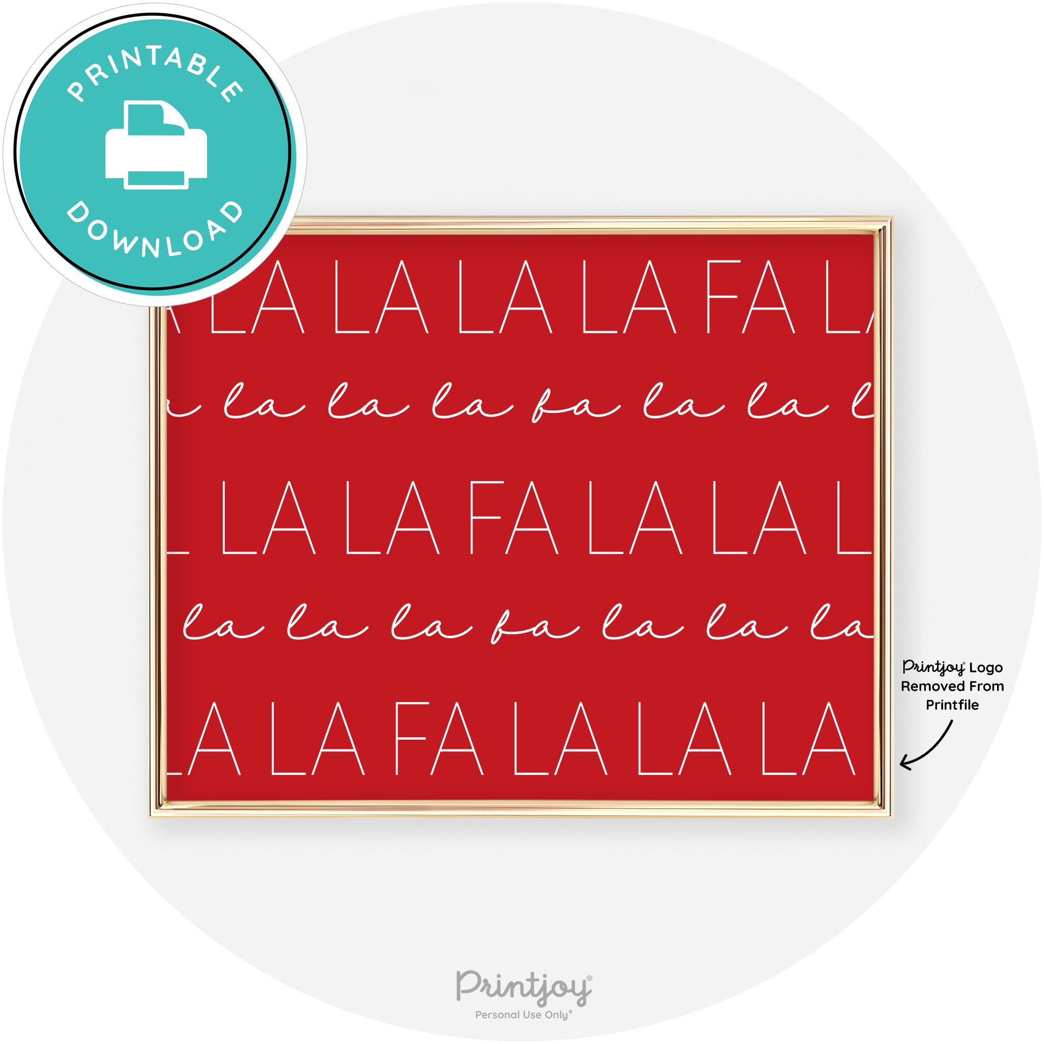 Fa La La Pattern Cute Modern Chic Wall Art Decor Free Printable