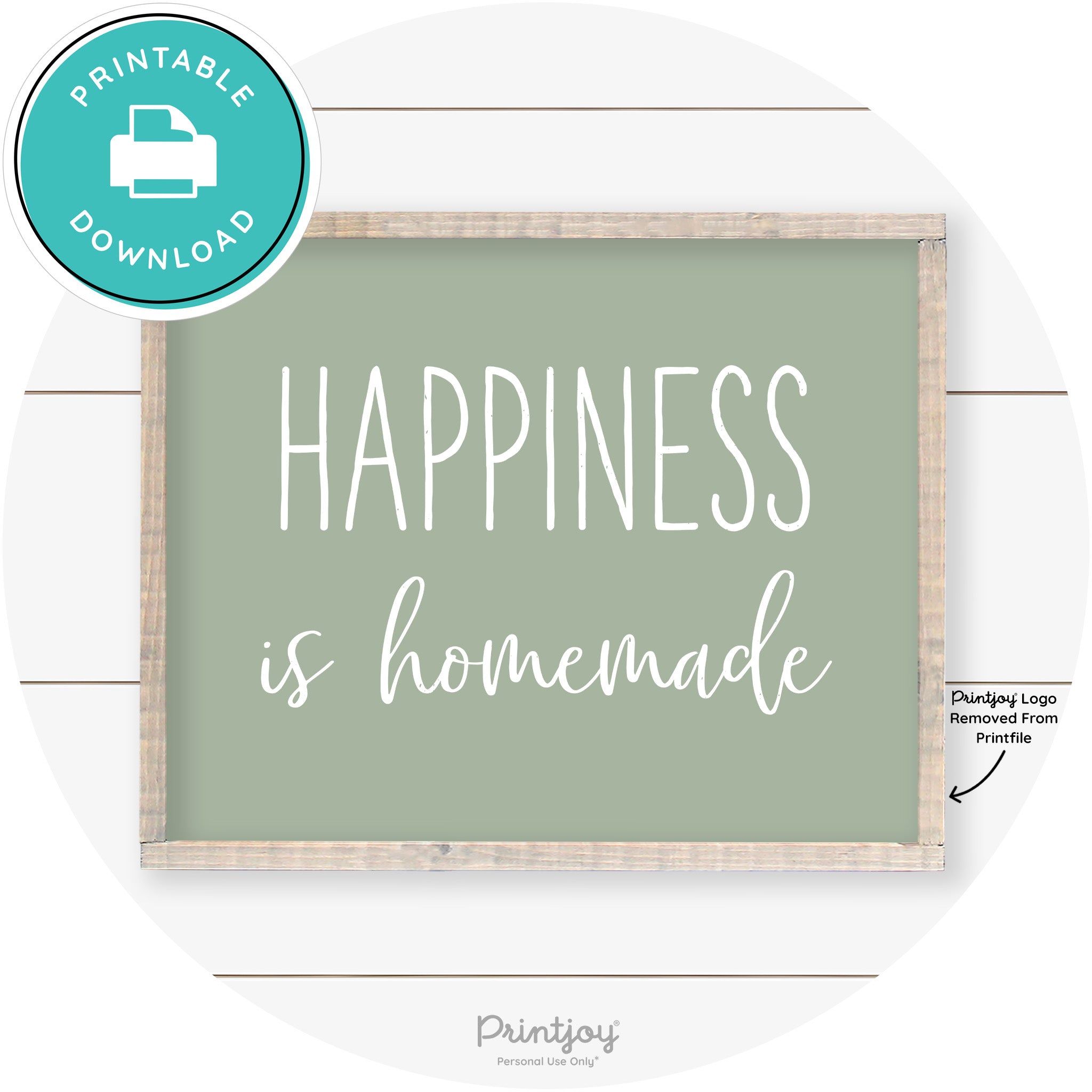 Happiness Is Homemade Kitchen Farmhouse Wall Art Free Printable