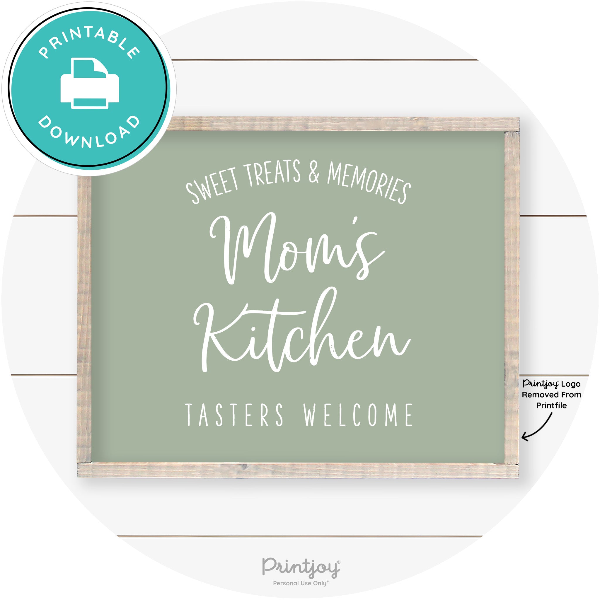 Mom's Kitchen Tasters Welcome Farmhouse Wall Art Free Printable