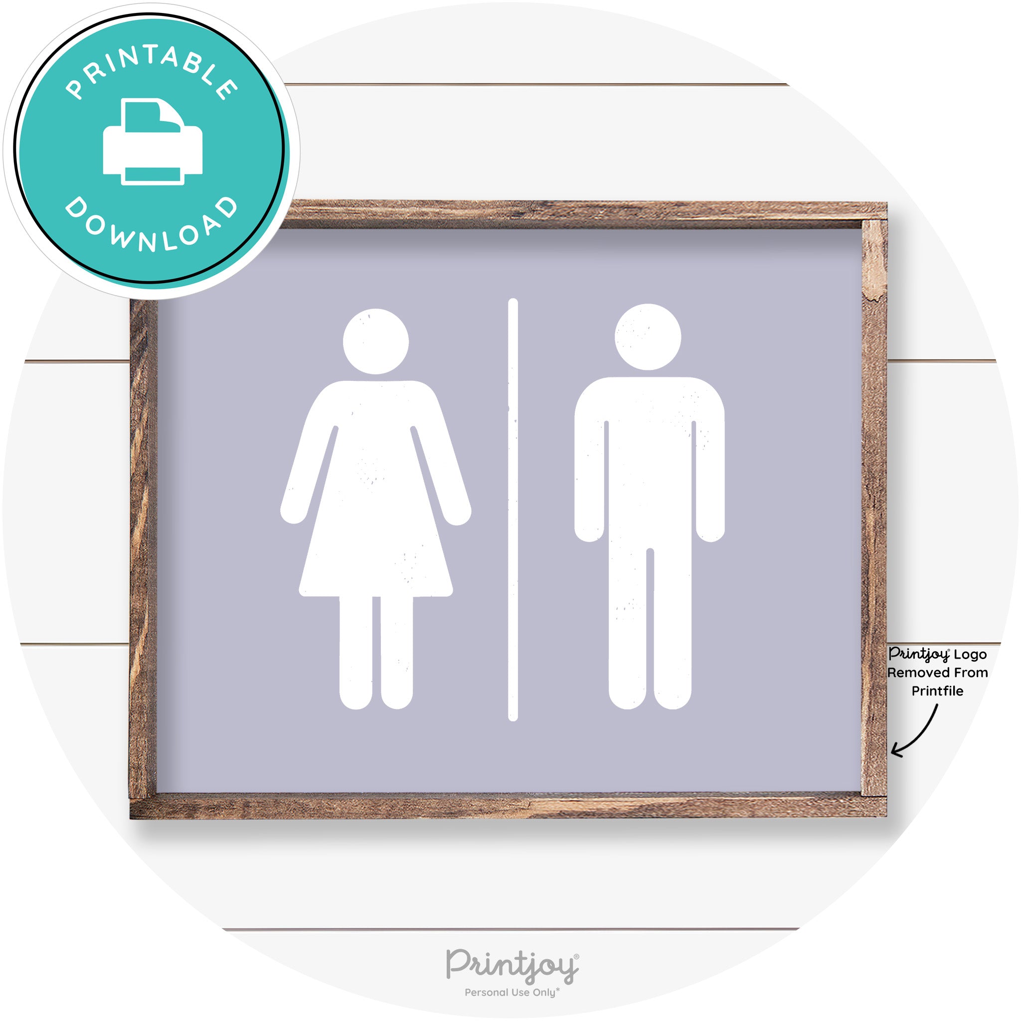Restroom Sign Womens Mens Bathroom Farmhouse Art Free Printable