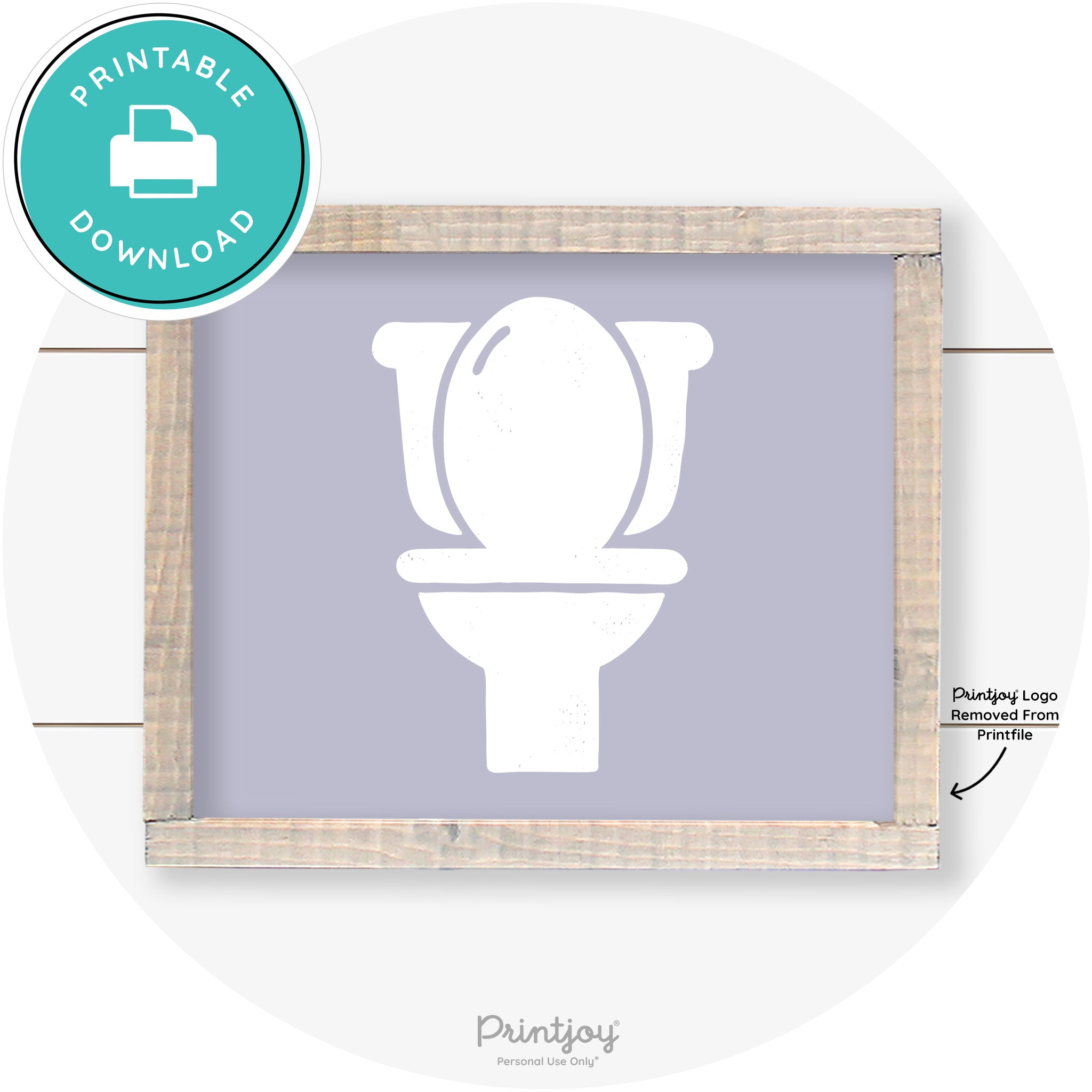 Toilet Seat Bathroom Sign Farmhouse Wall Art Decor Free Printable