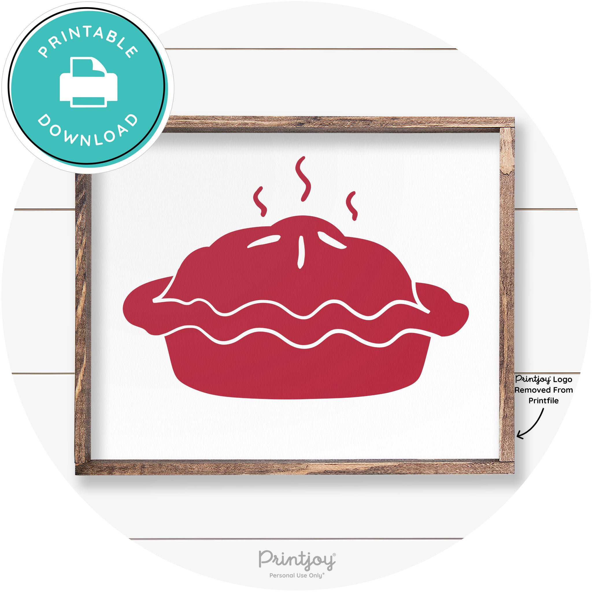 Pie Thanksgiving Desert Cute Farmhouse Wall Art Decor Free Printable