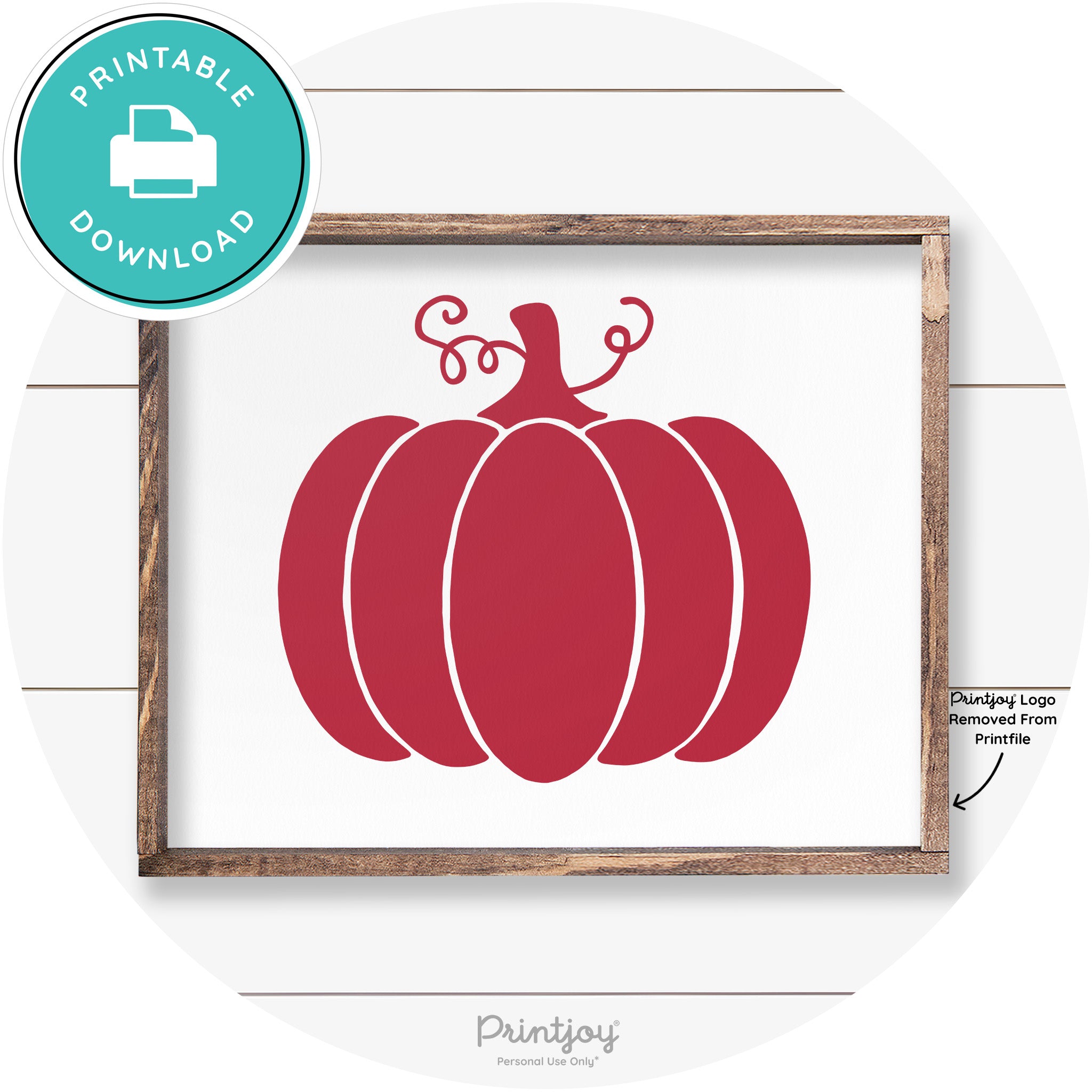 Pumpkin Thanksgiving Cute Farmhouse Wall Art Decor Free Printable